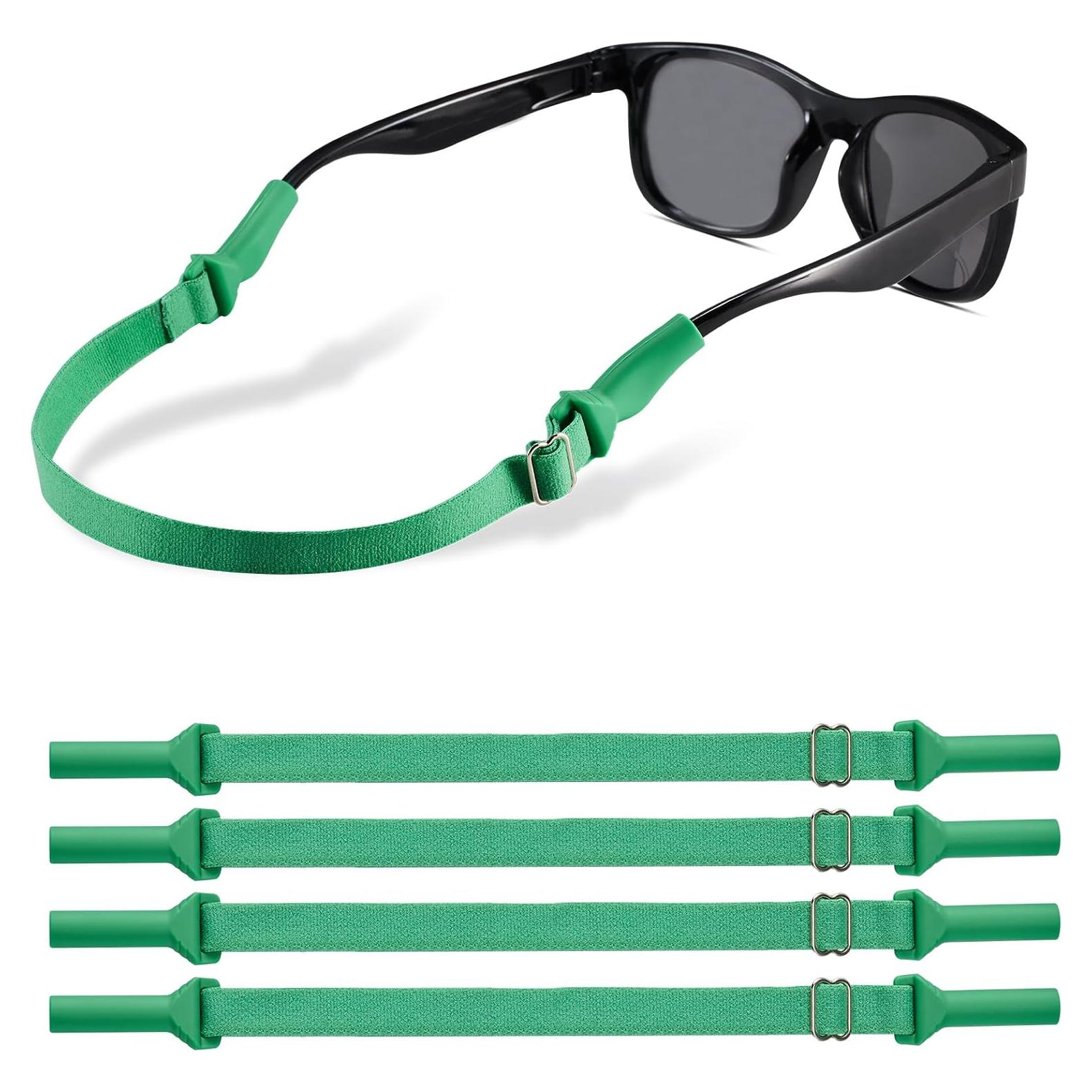 LVVFIT Correas para Gafas Niños 16.5-25.4 cm 4 Piezas Verde