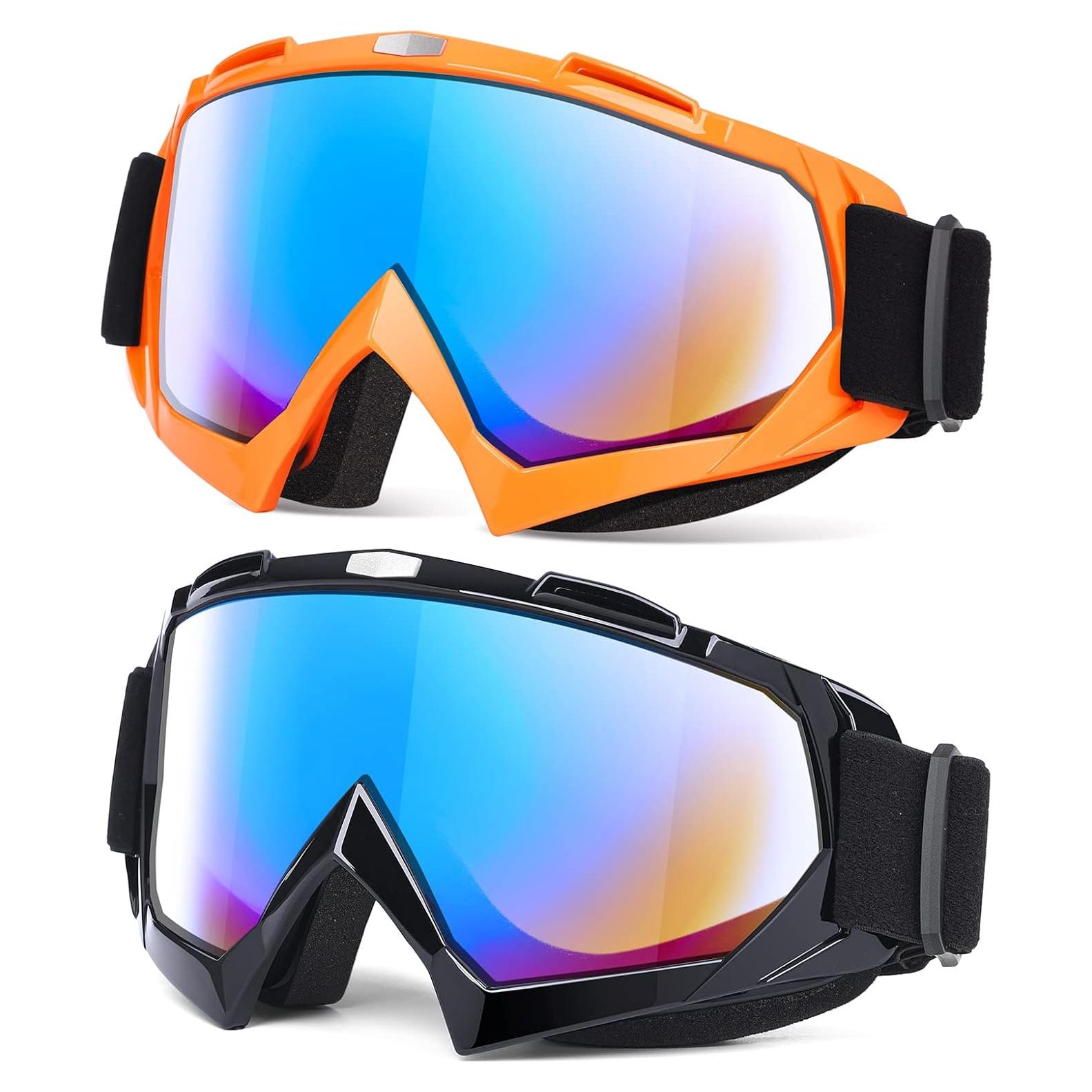 Gafas de Motocross MAMBAOUT Paquete de 2 UV A prueba de niebla