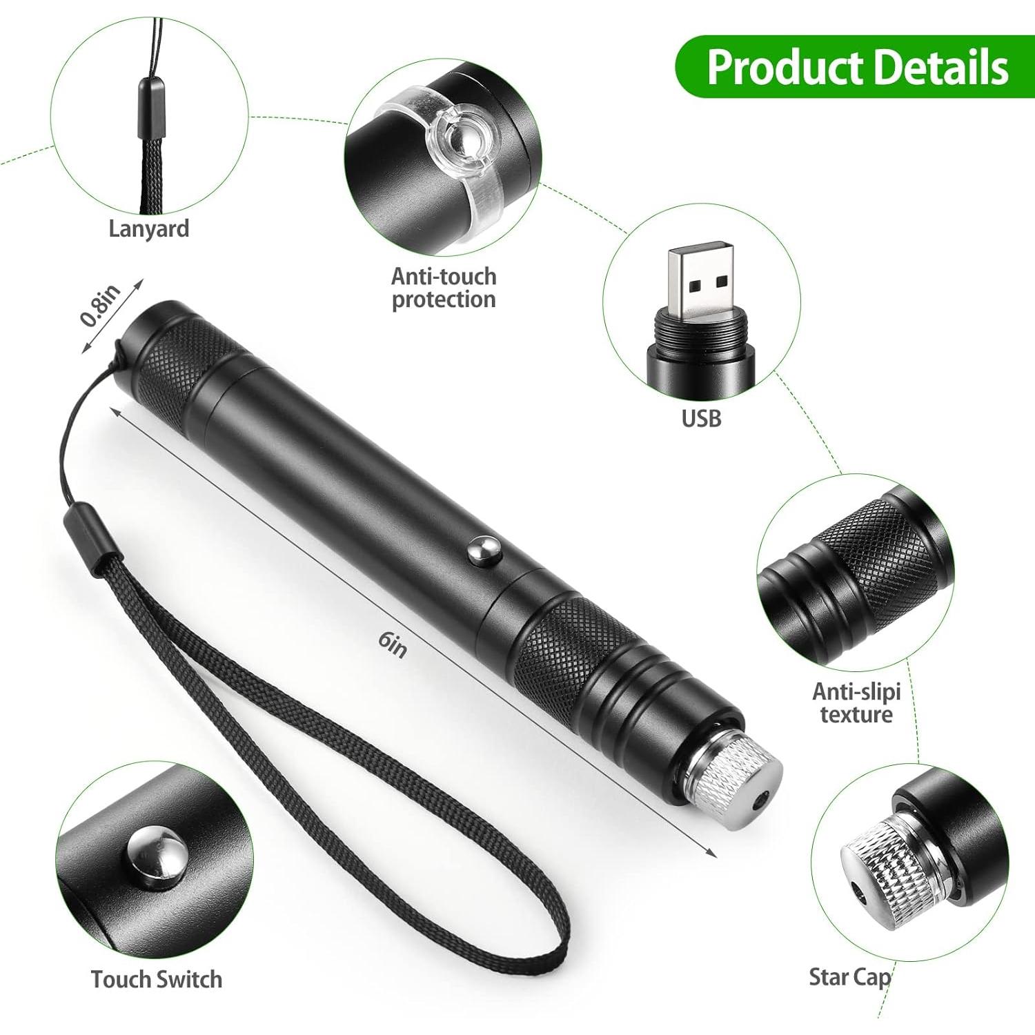 Puntero Lásers Verde Recargable Zugesify ZK-9127 150m