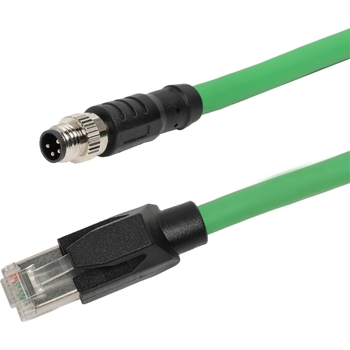 Cable de red M8 4Pin A-Codificado a RJ45 Beckhoff 2M Cat5e