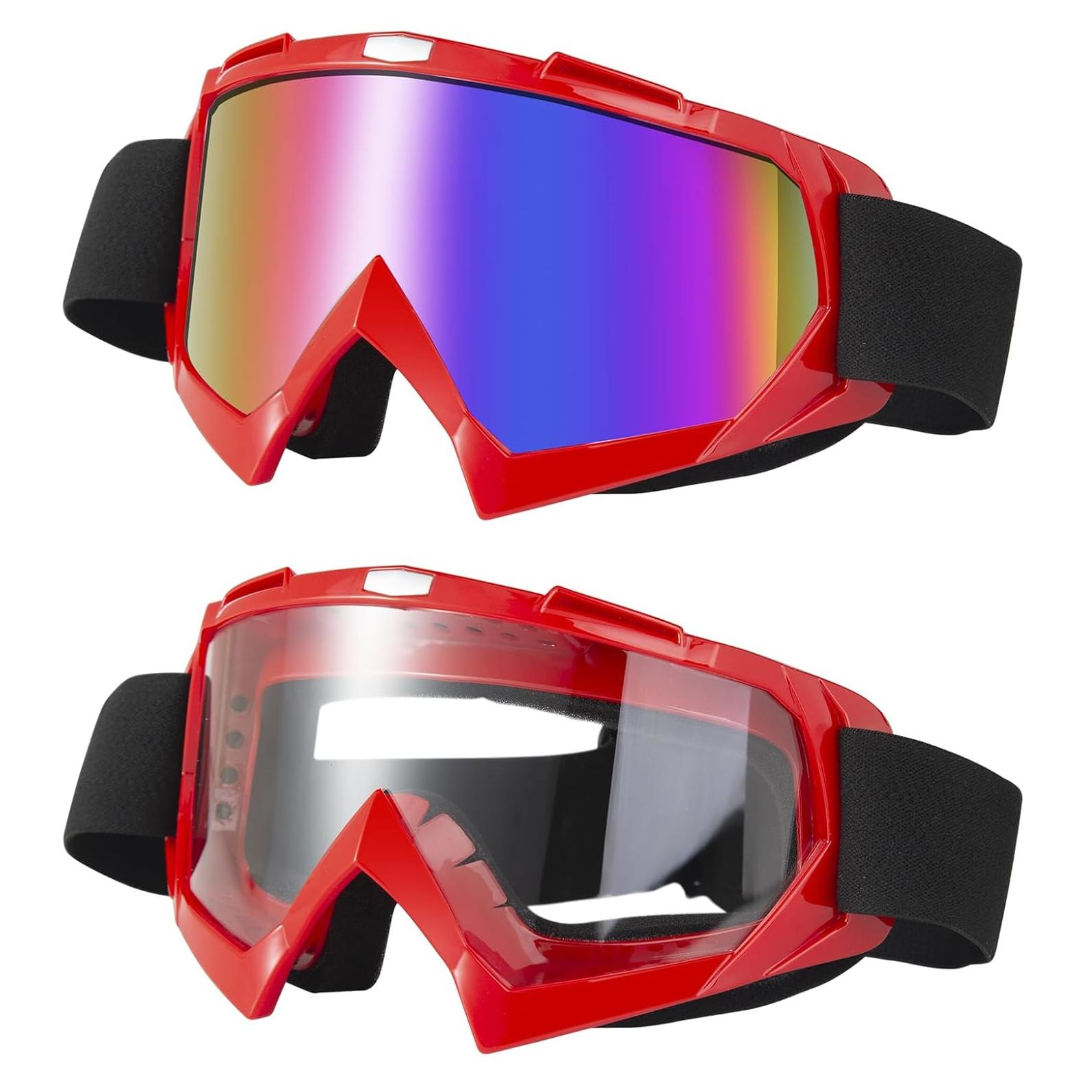 Gafas de motocross LJDJ Lj24-06 rojas y coloridas