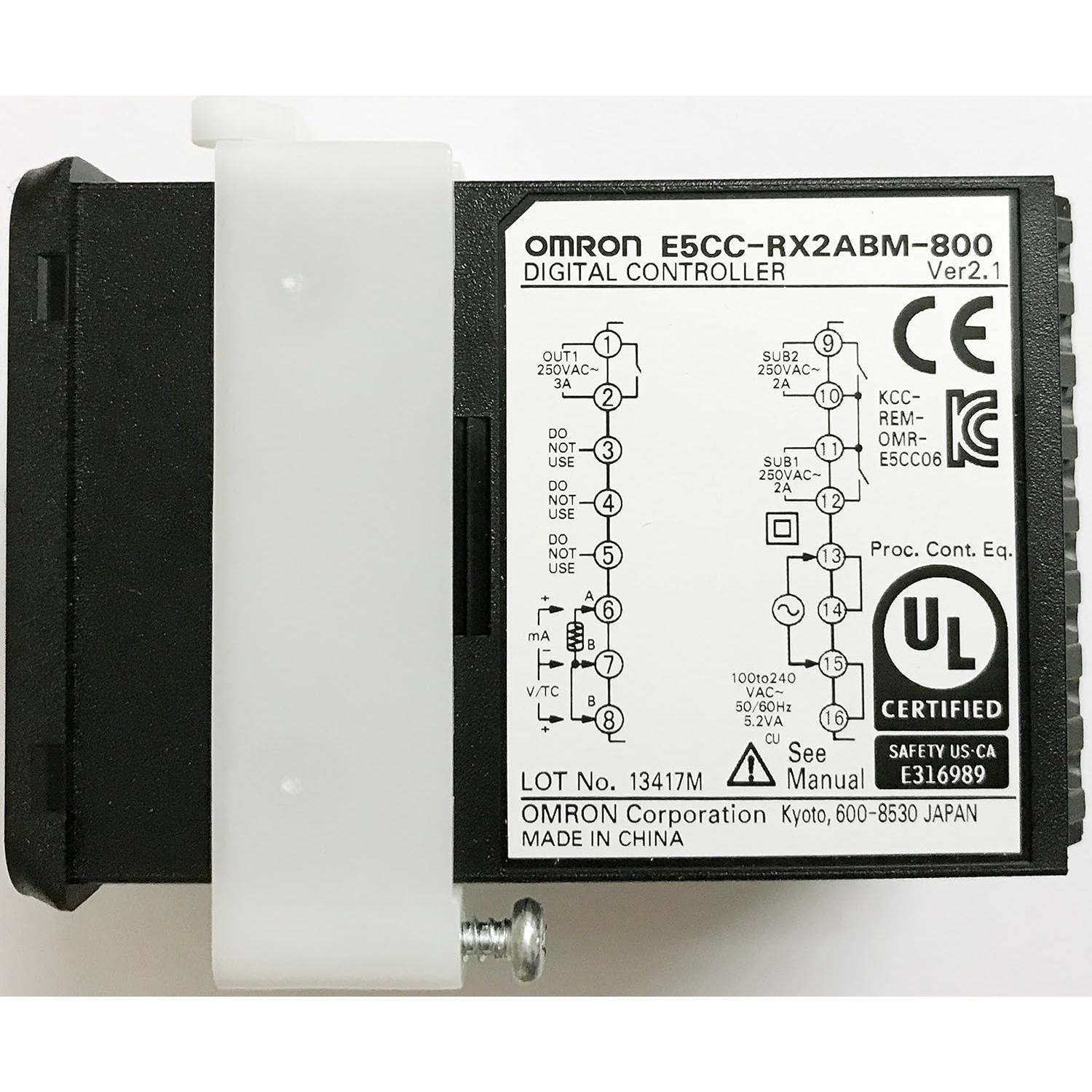 Controlador de Temperatura Digital Omron E5CC-RX2ABM-800 48x48mm