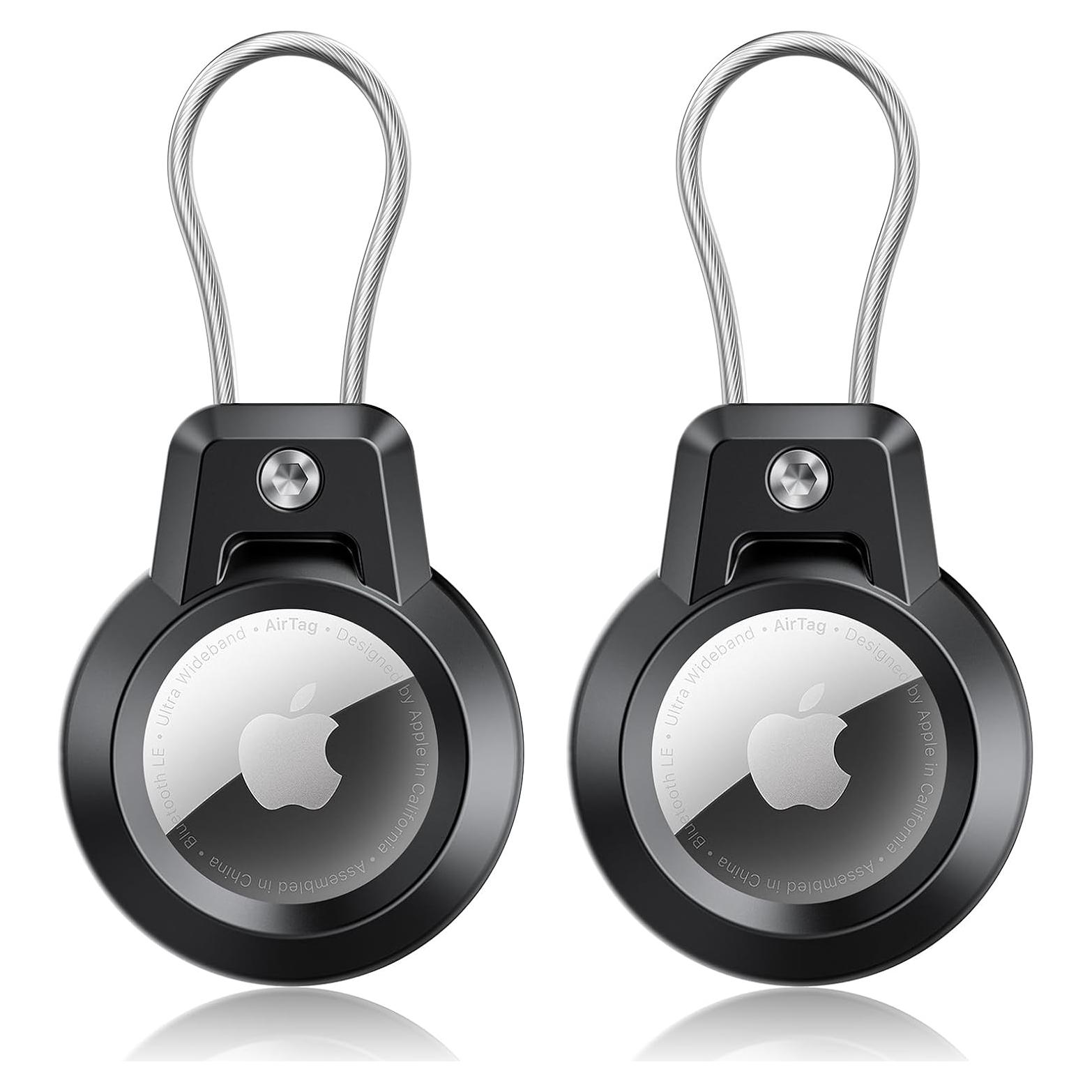 Soporte para AirTag Gitfos 2 Pack Negro Resistente