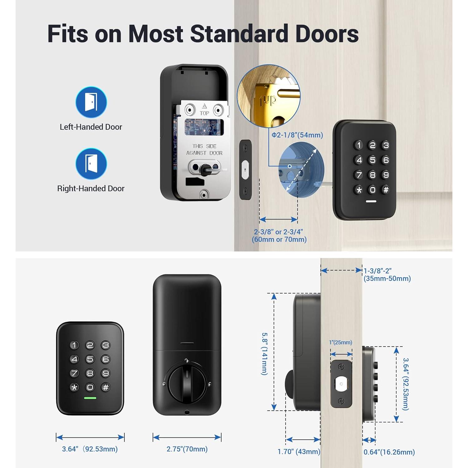 Cerradura Electrónica Veise VS01 con Teclado y Cierre Automático