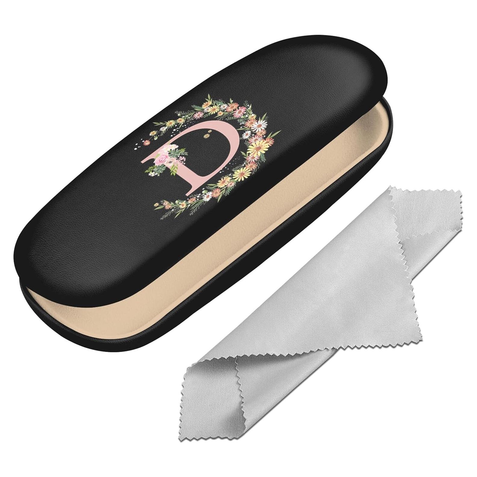 Estuche Duro para Gafas con Letra Inicial - Cuero PU