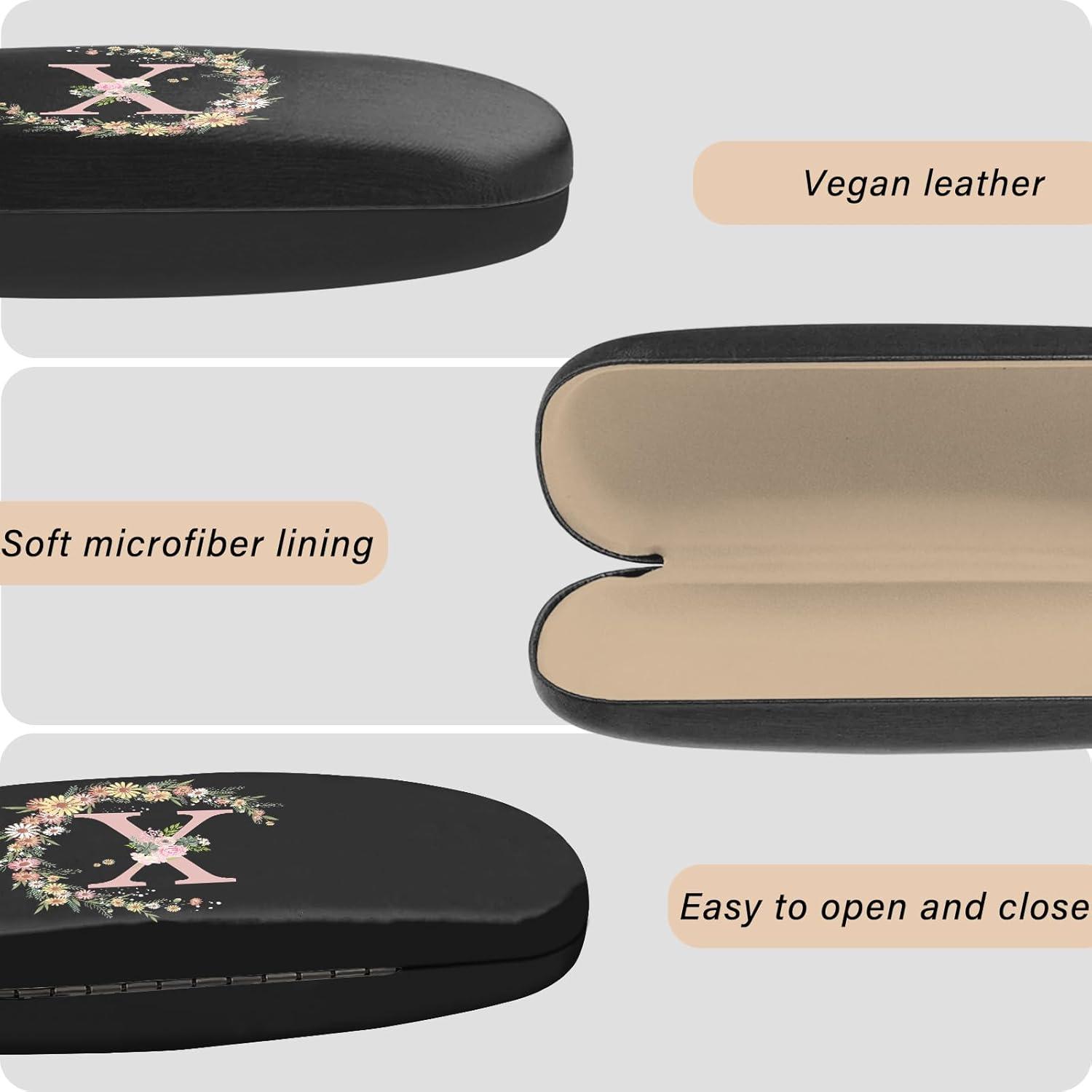 Estuche Duro para Gafas con Paño de Limpieza Letra-X