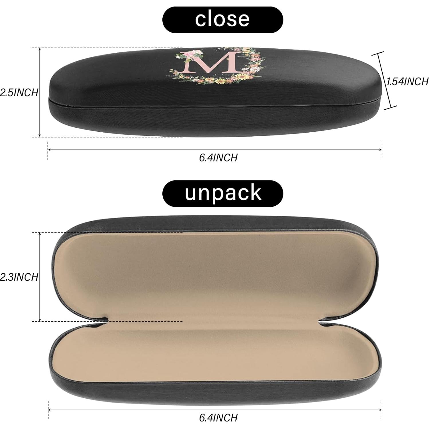 Estuche Duro para Gafas con Letra Inicial - Cuero PU