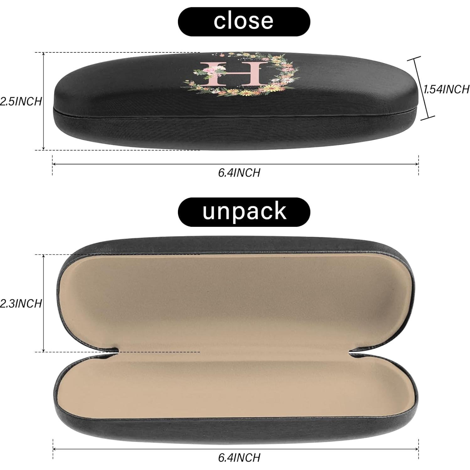 Estuche Duro para Gafas con Paño de Limpieza Letra H