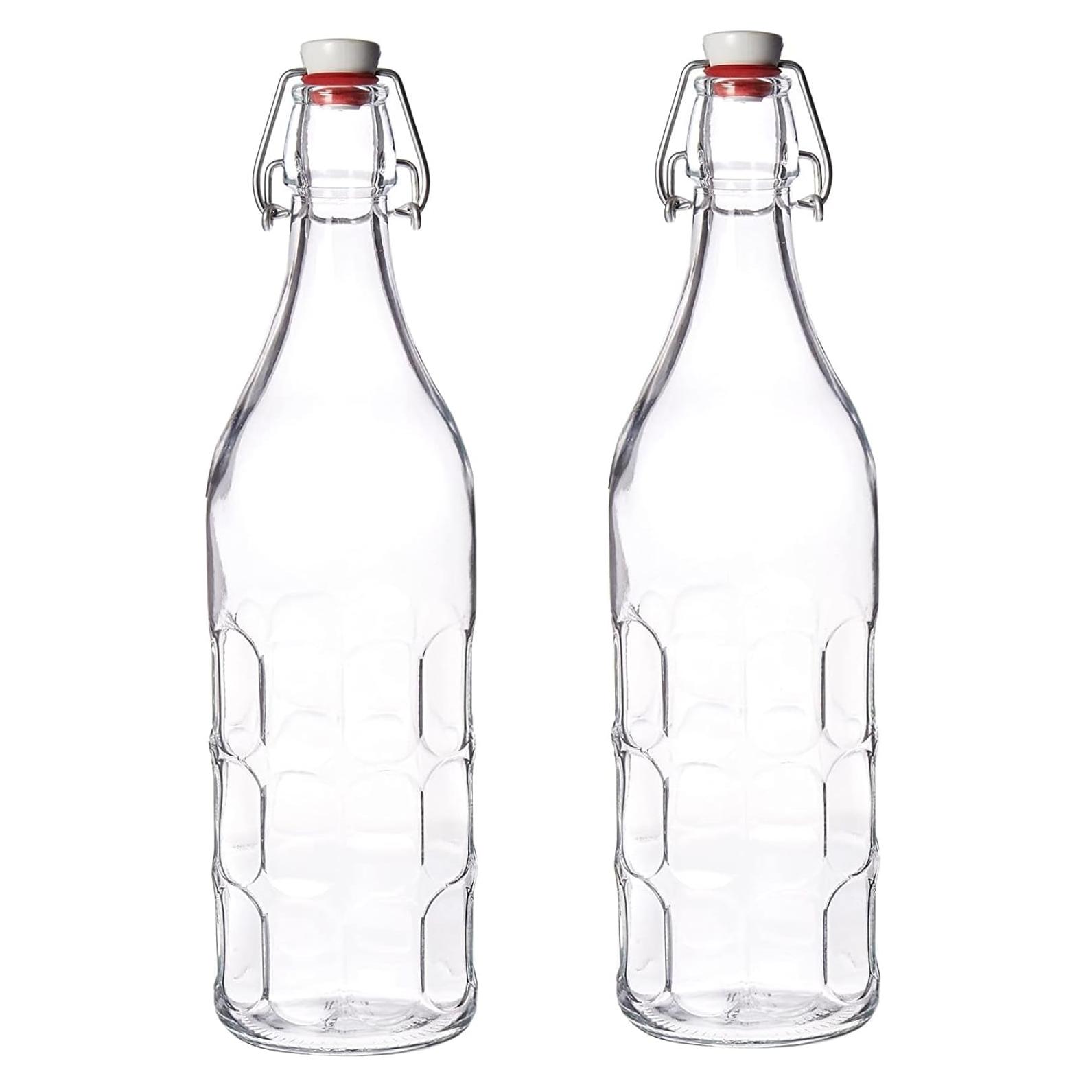 Juego de 2 Botellas de Vidrio Bormioli Rocco Moresca 1000 ml