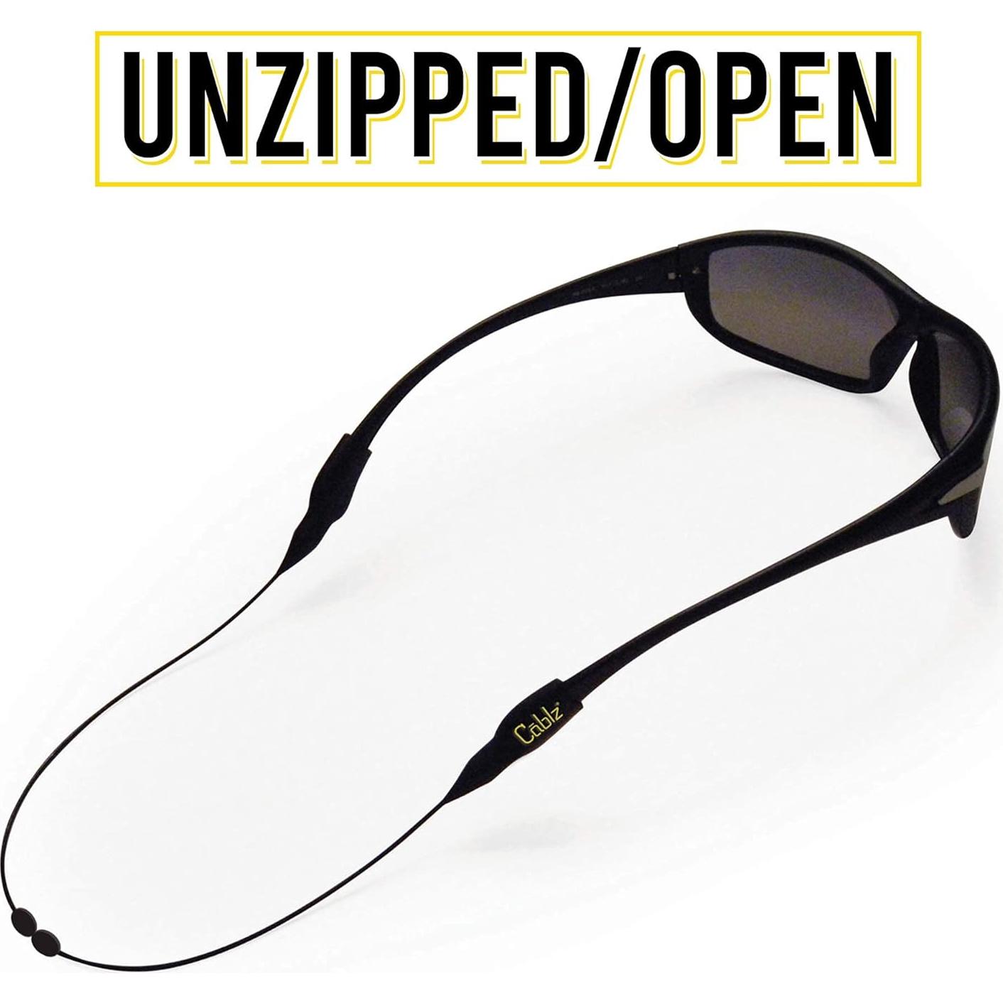 Correa Ajustable para Gafas Cablz Zipz Negra - Ligera y Cómoda