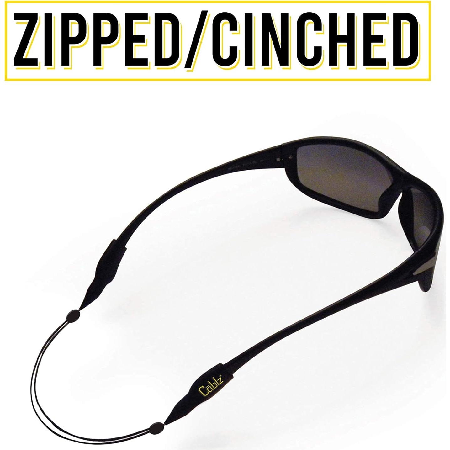 Correa Ajustable para Gafas Cablz Zipz Negra - Ligera y Cómoda