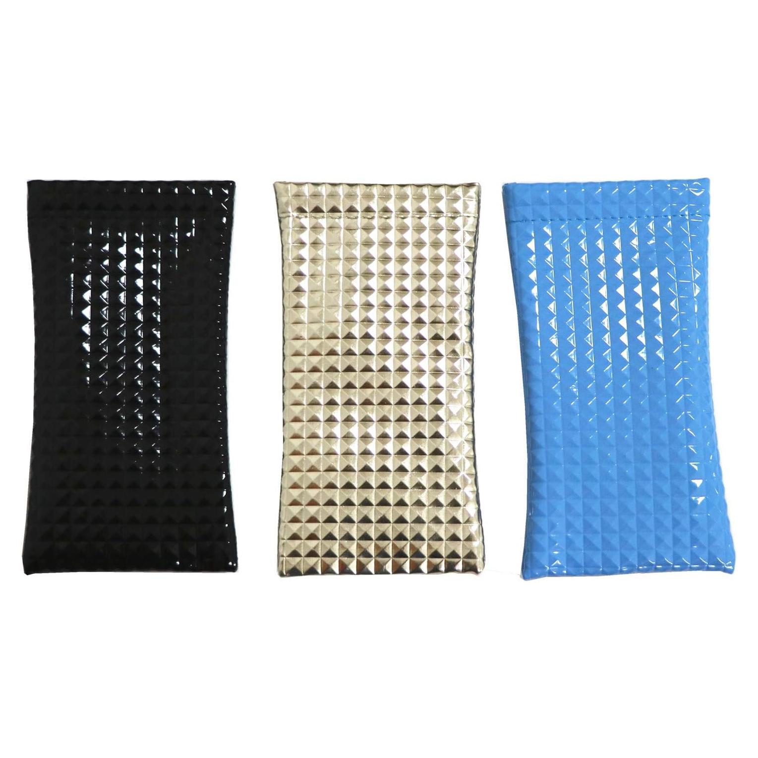 Pack 3 Fundas de Gafas PU con Tapa de Presión