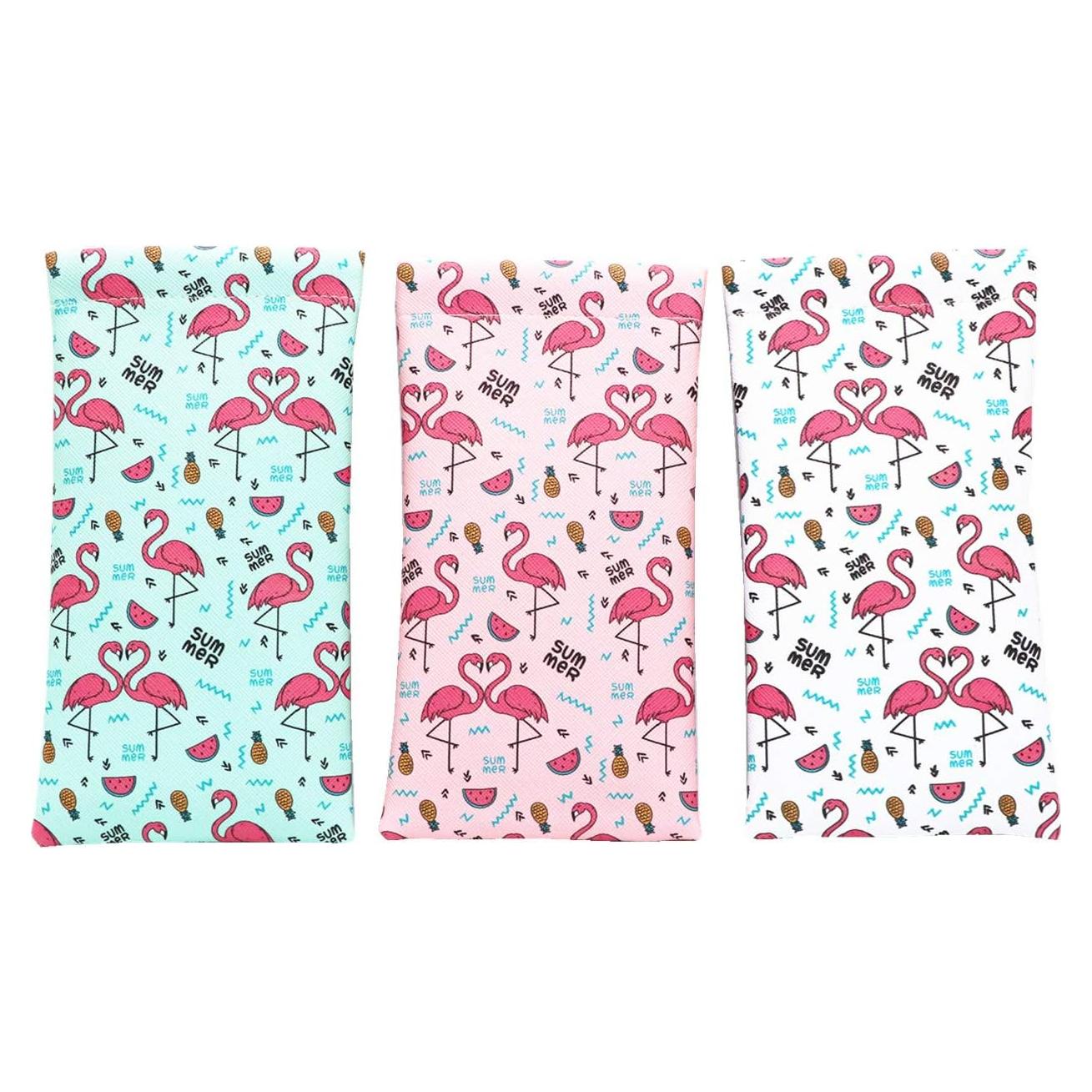 Pack 3 Fundas de Gafas PU con Tapa de Presión