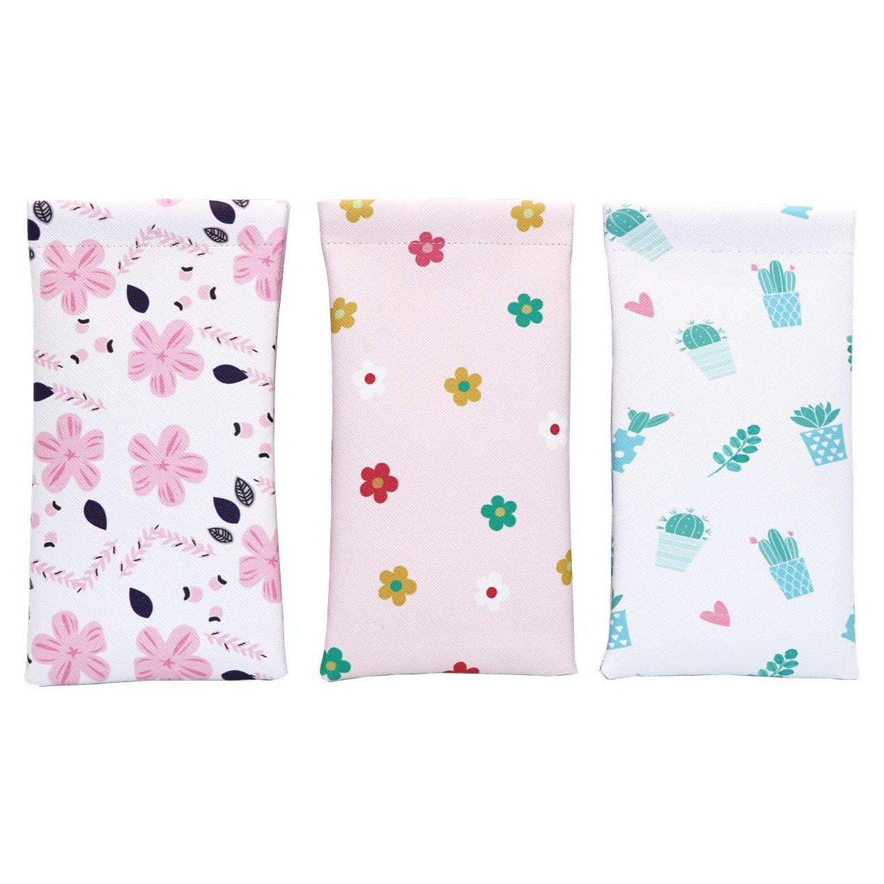 Pack 3 Fundas de Gafas PU con Cierre Superior