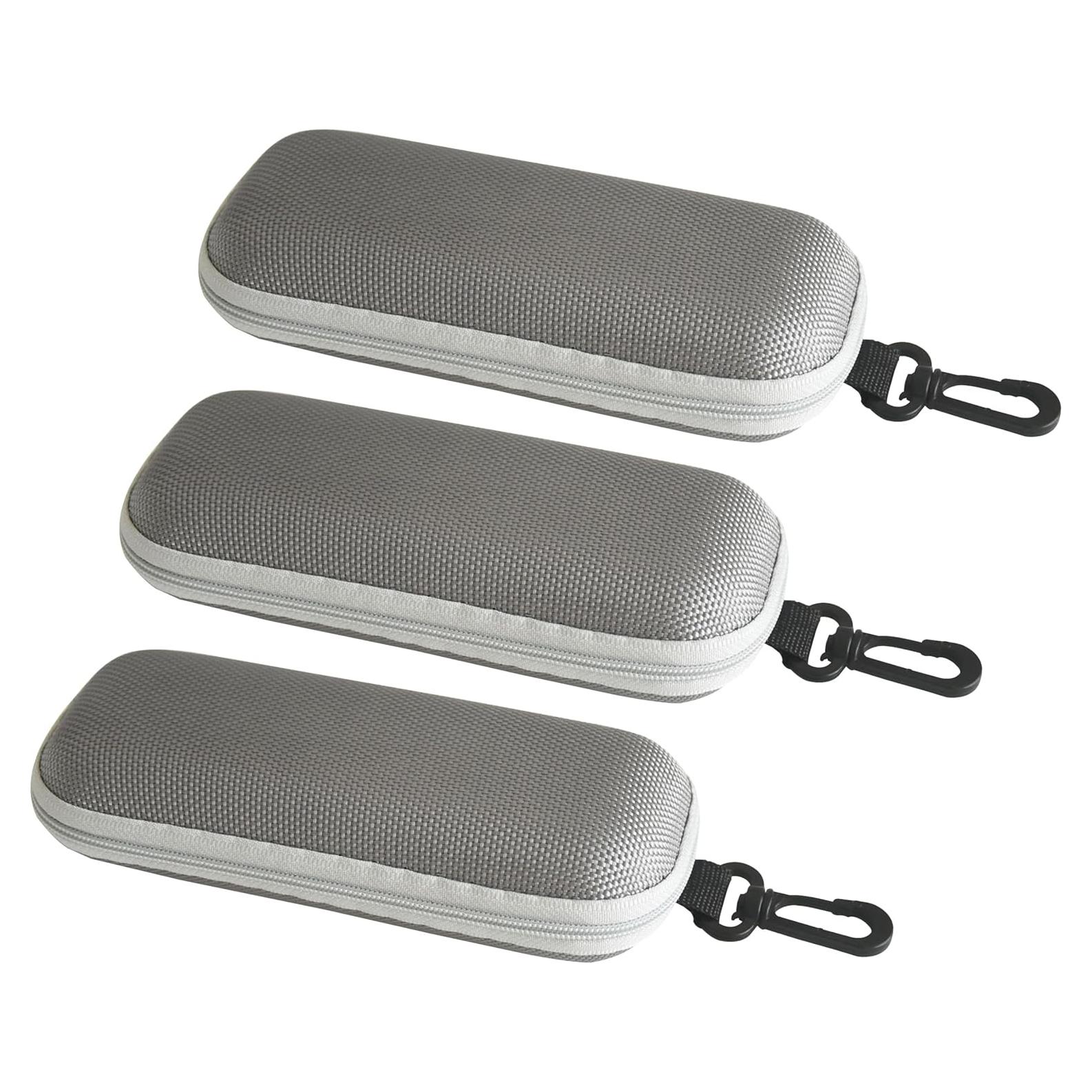 Estuche semi-rígido para gafas unisex - 3 piezas - Plateado