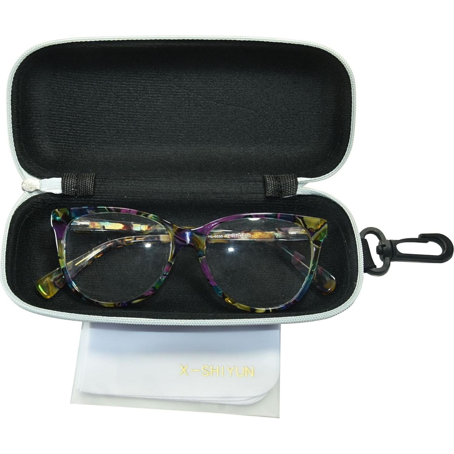Estuche semi-rígido para gafas unisex - 3 piezas - Plateado