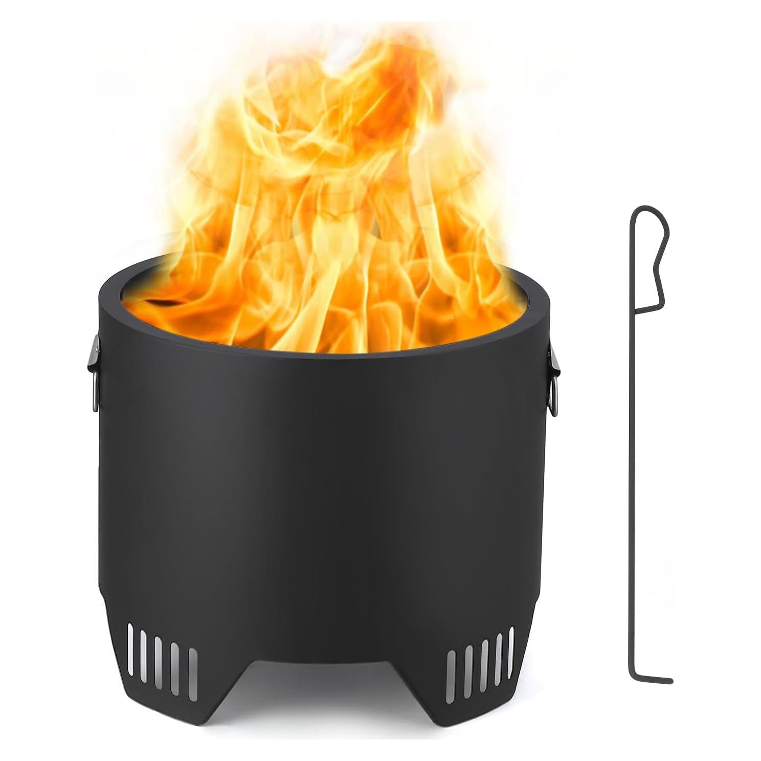 Fogata sin humo Hipicute 40 cm acero inoxidable para exteriores