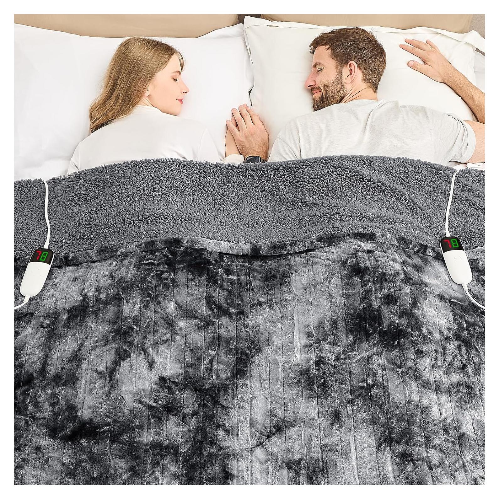 Manta Eléctrica OCTROT Queen Fleece Sherpa 10 Niveles Calor