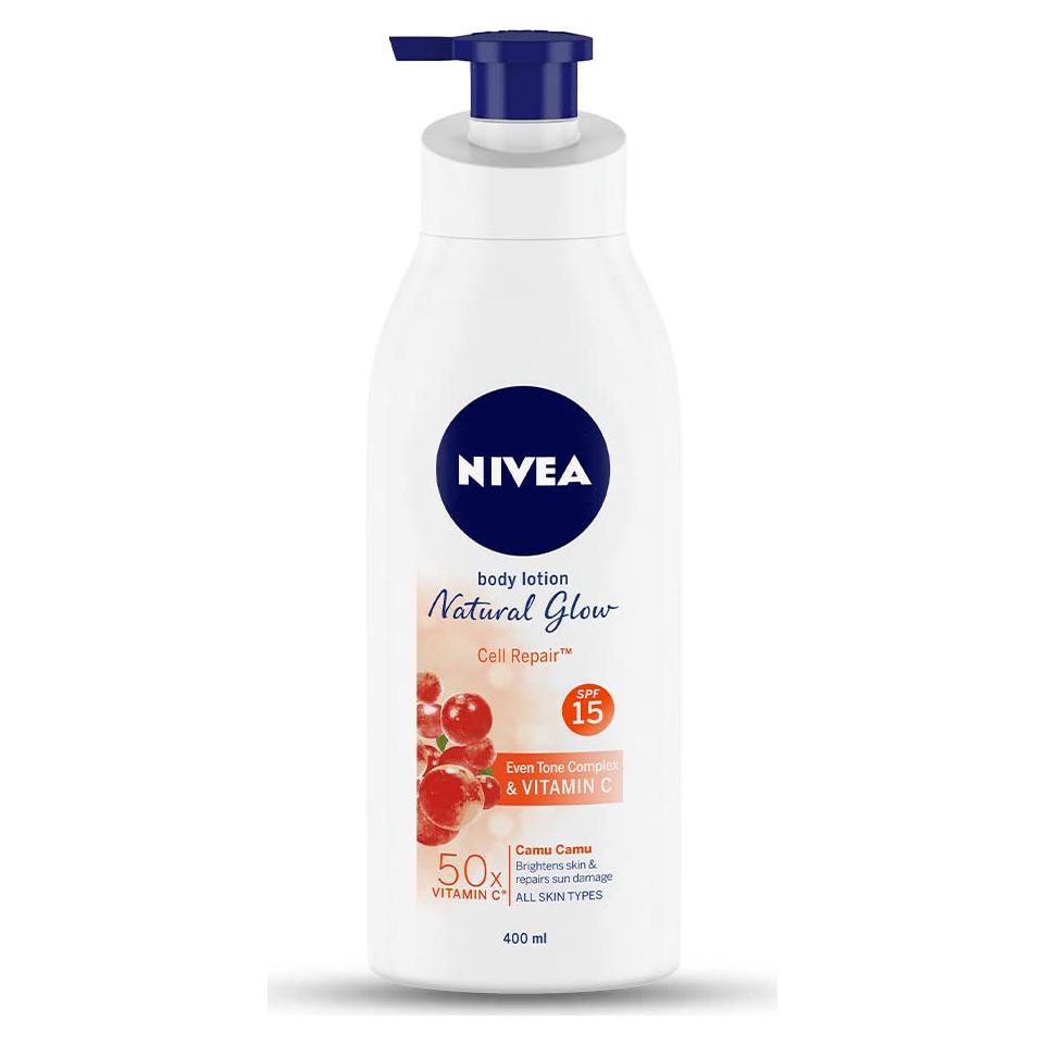 Loción Corporal Nivea Brillo Natural 400 ml con SPF 15 y Vitamina C