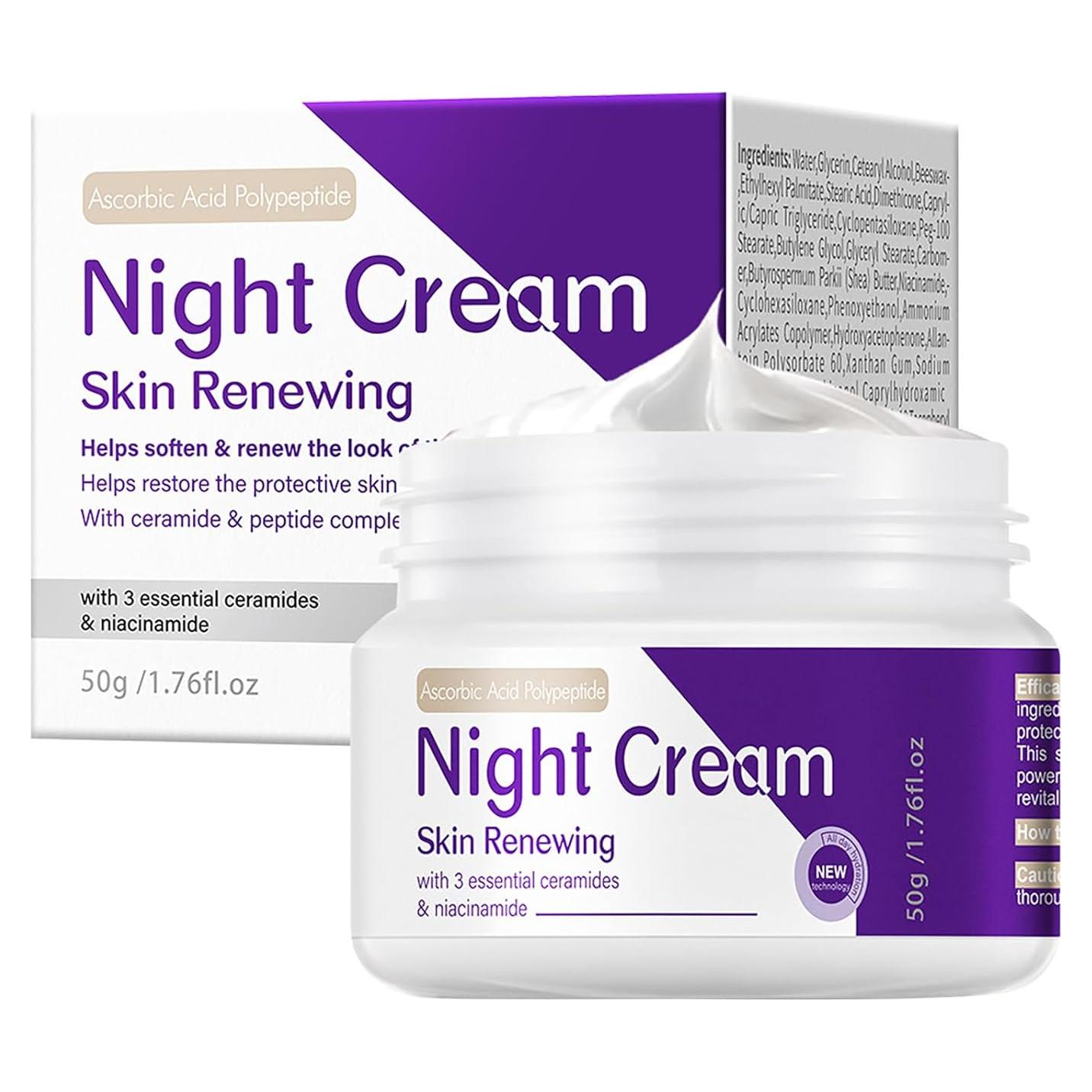 Crema Nocturna Renovadora DIKAYI 52.5 ml - Hidratante Facial Antienvejecimiento