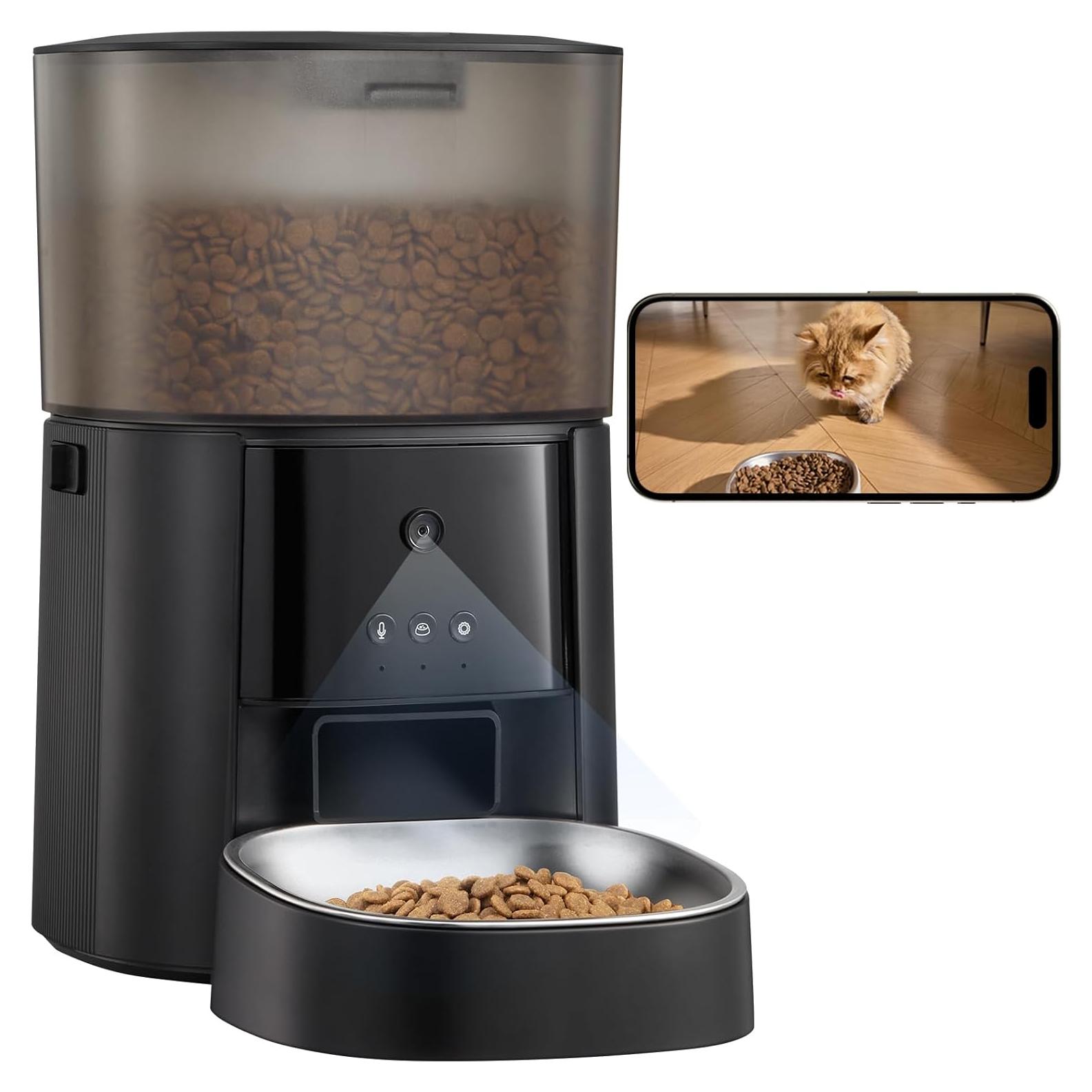 Comedero Automático Erjunkeji A80 con Cámara 4L para Gatos