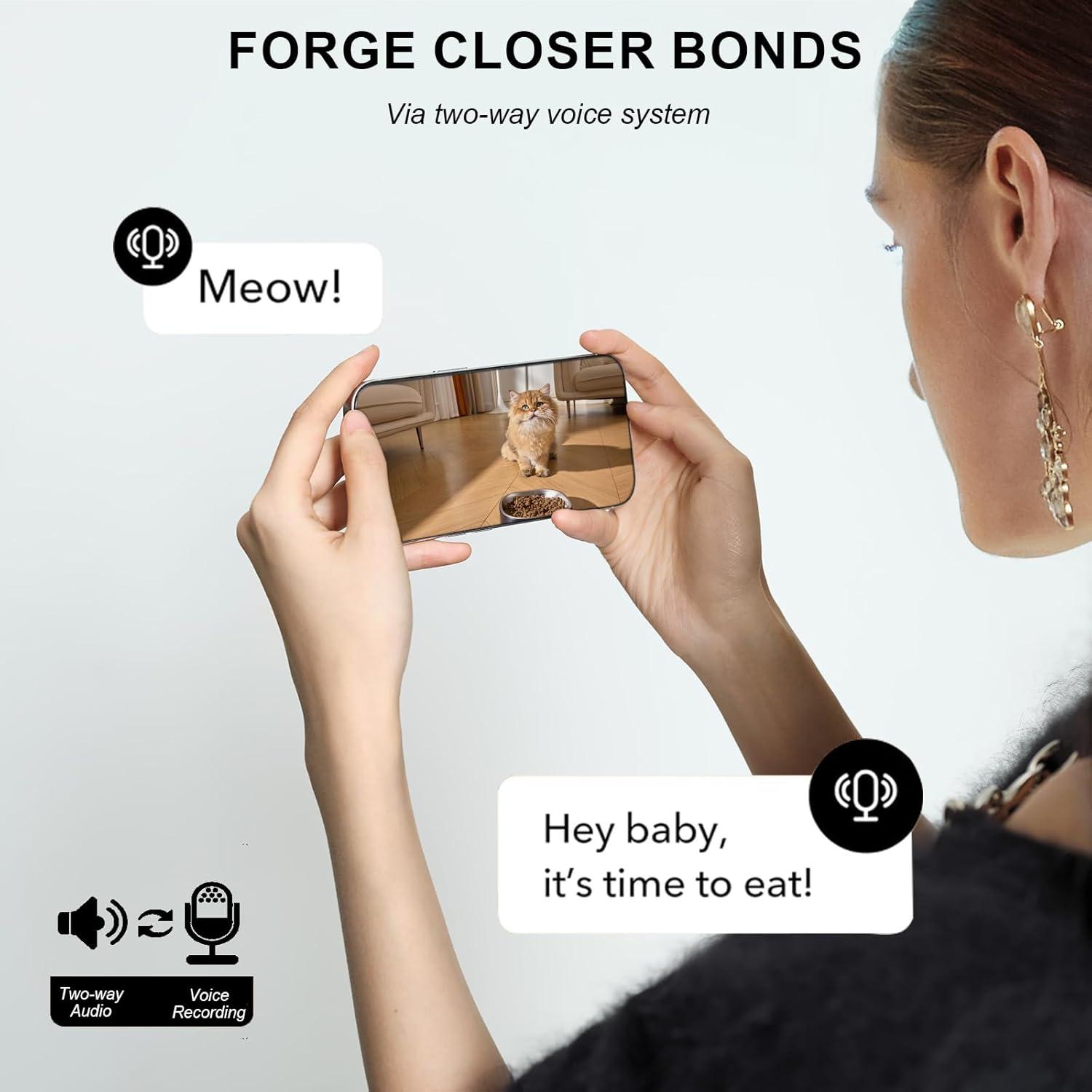 Comedero Automático Erjunkeji A80 con Cámara 4L para Gatos