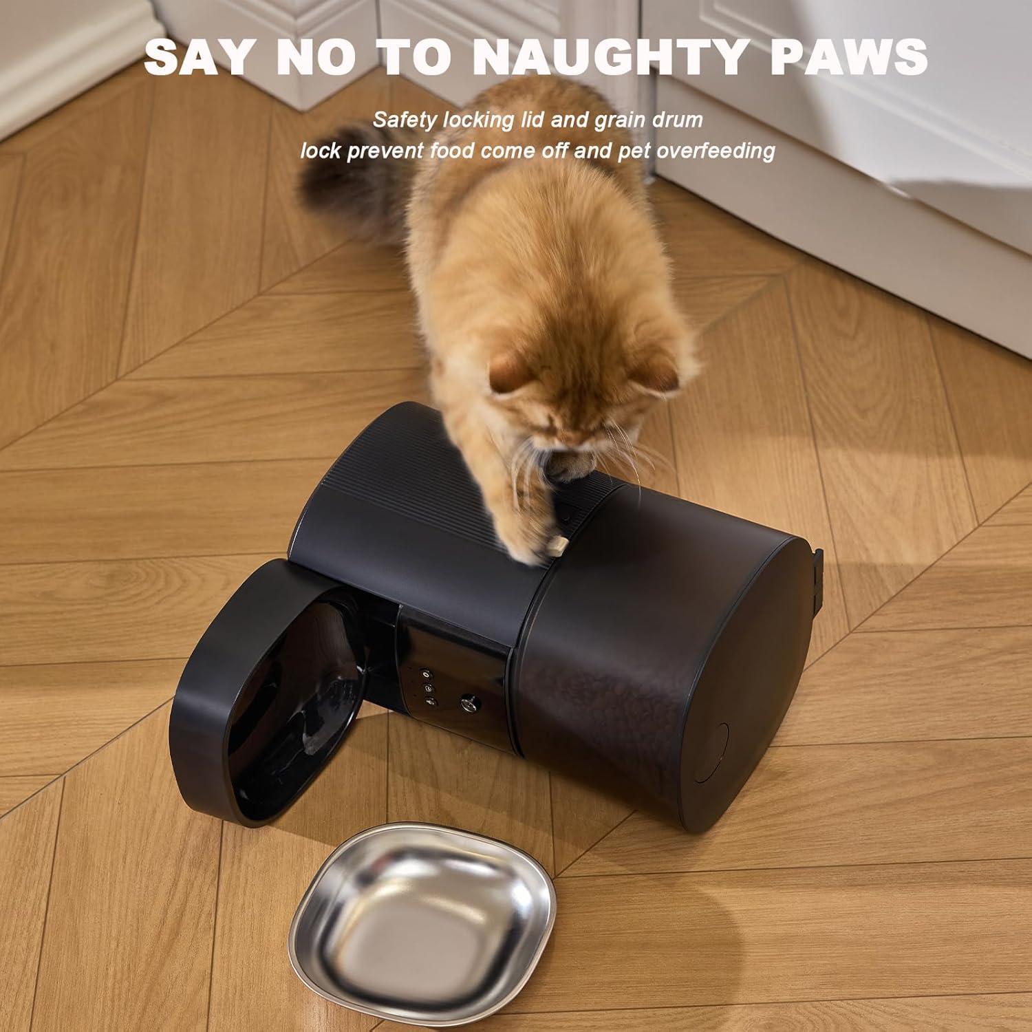 Comedero Automático Erjunkeji A80 con Cámara 4L para Gatos