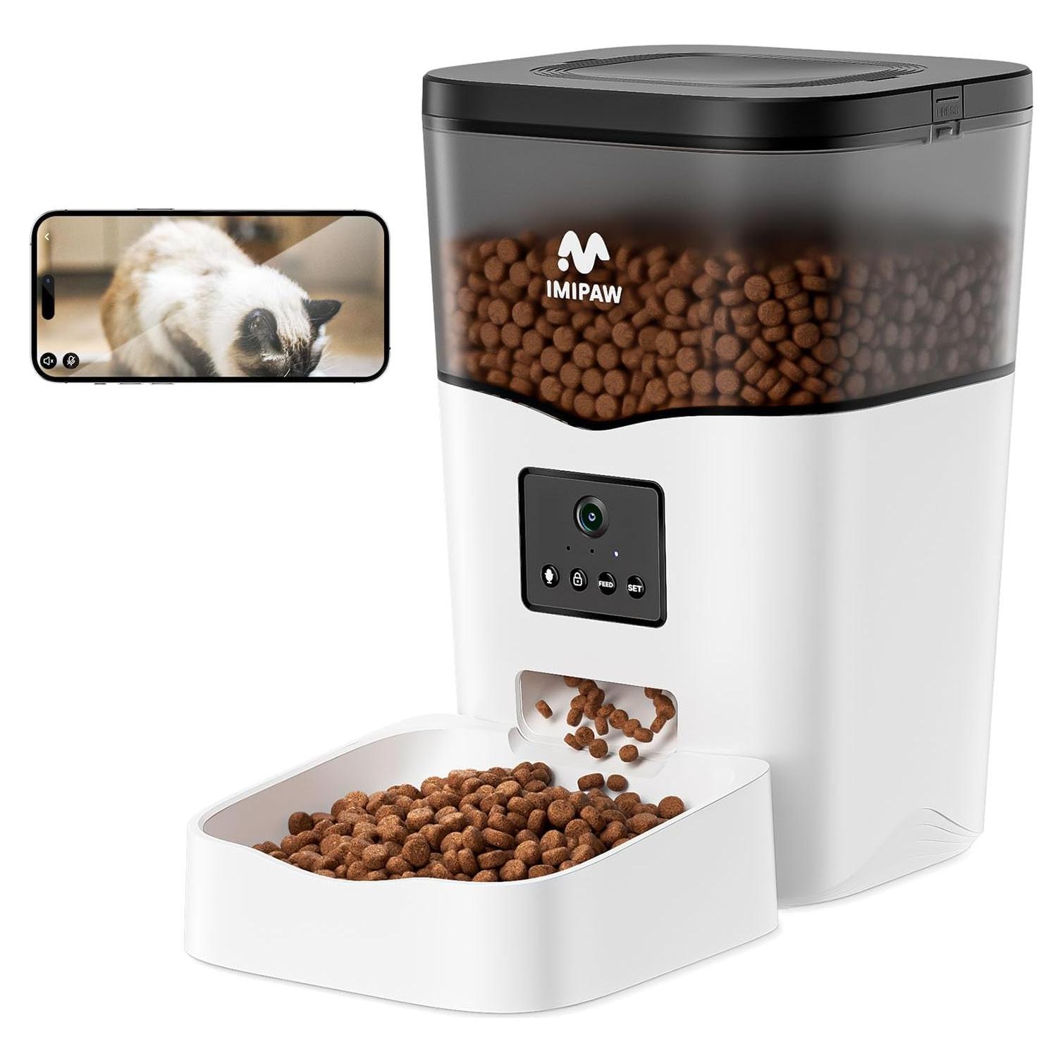Dispensador Automático de Comida IMIPAW con Cámara HD