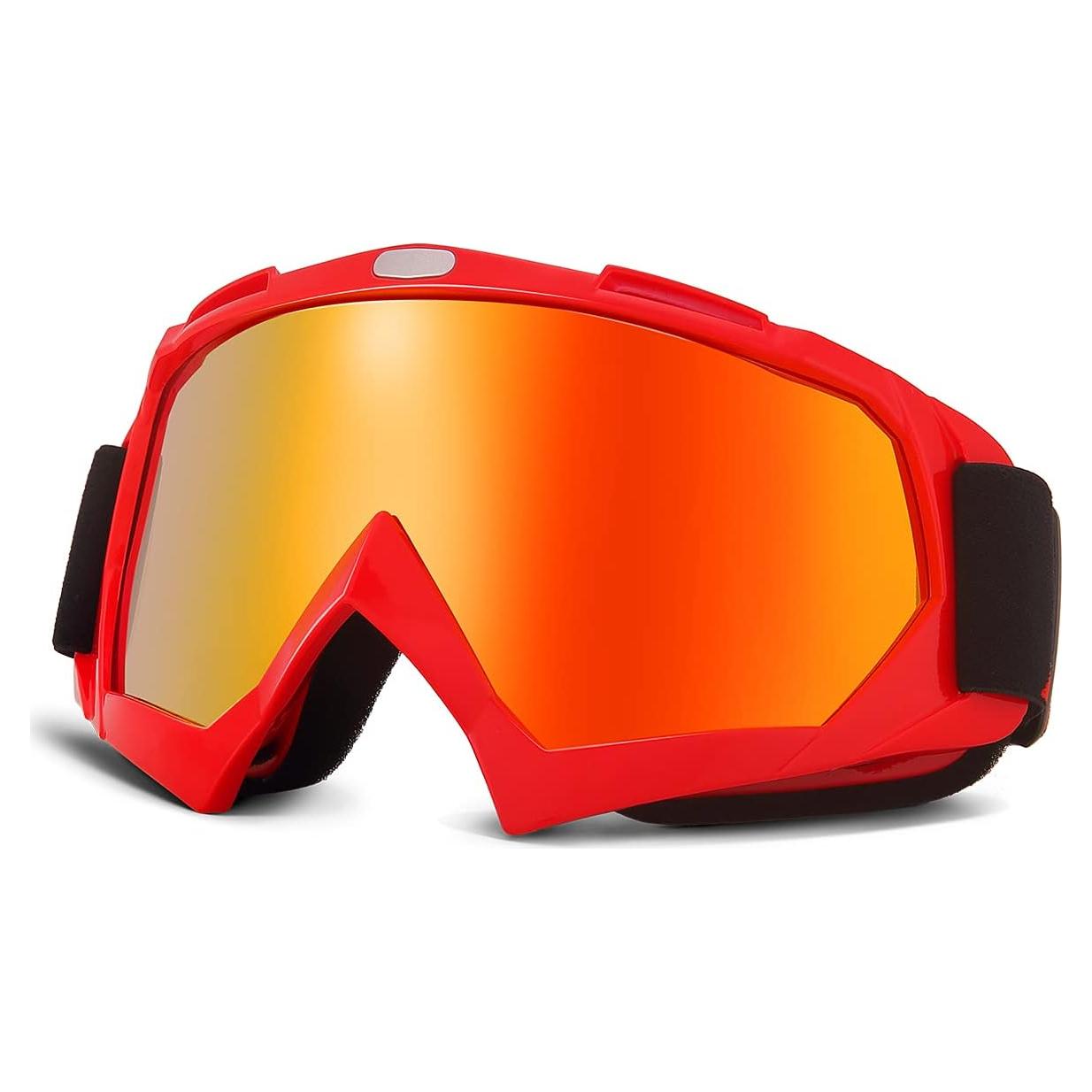 Gafas de Motocross KEMIMOTO Rojo Lente Rojo UV 100%