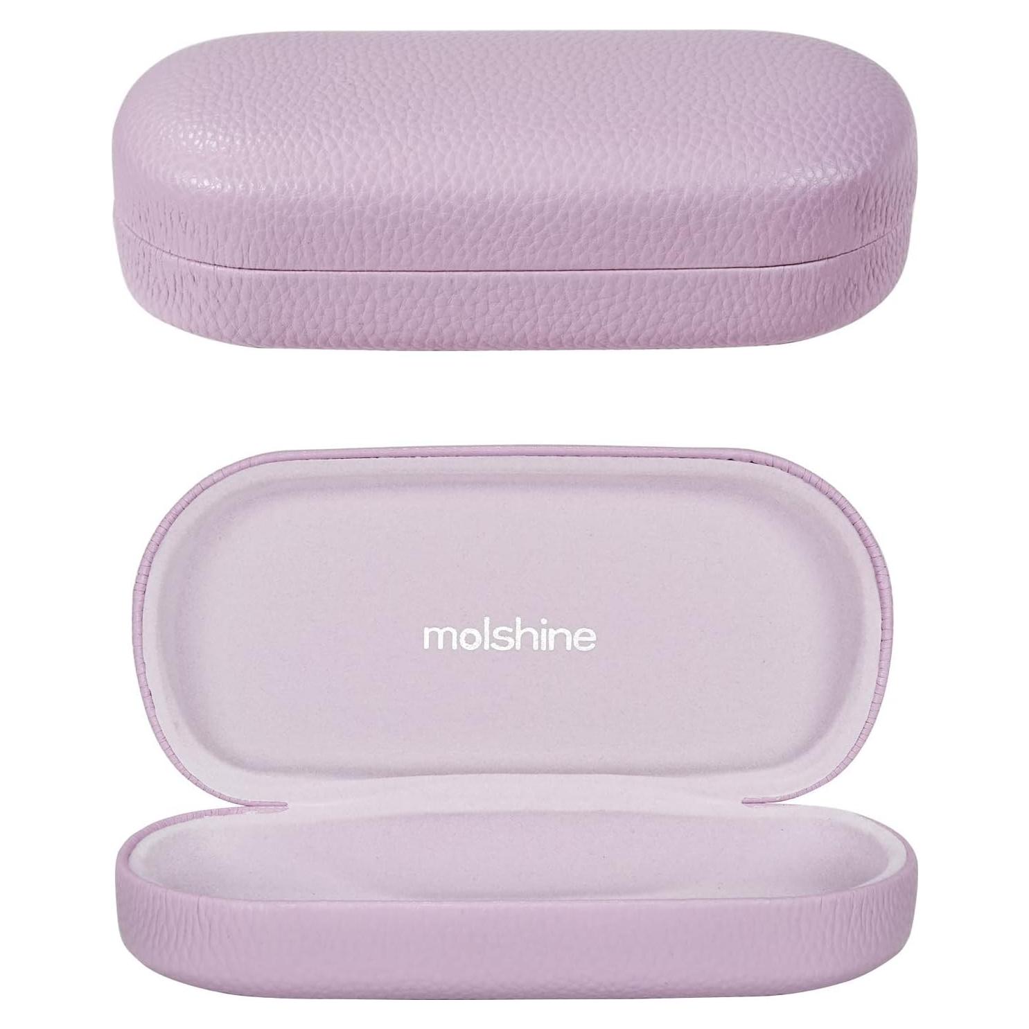 Funda Dura de Cuero Molshine para Gafas de Sol Grande