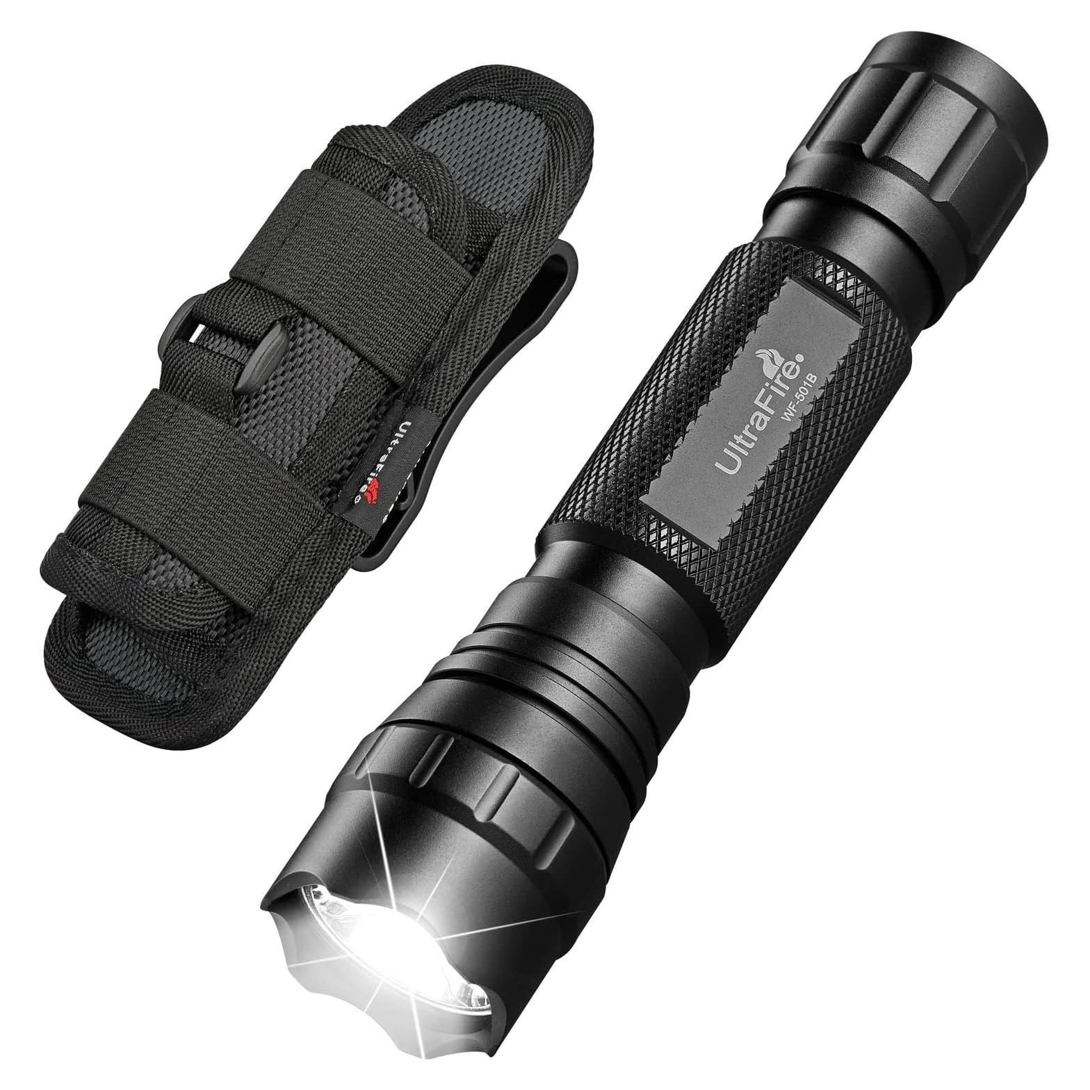 Linterna Táctica UltraFire WF-501B LED 1000 Lúmenes con Funda