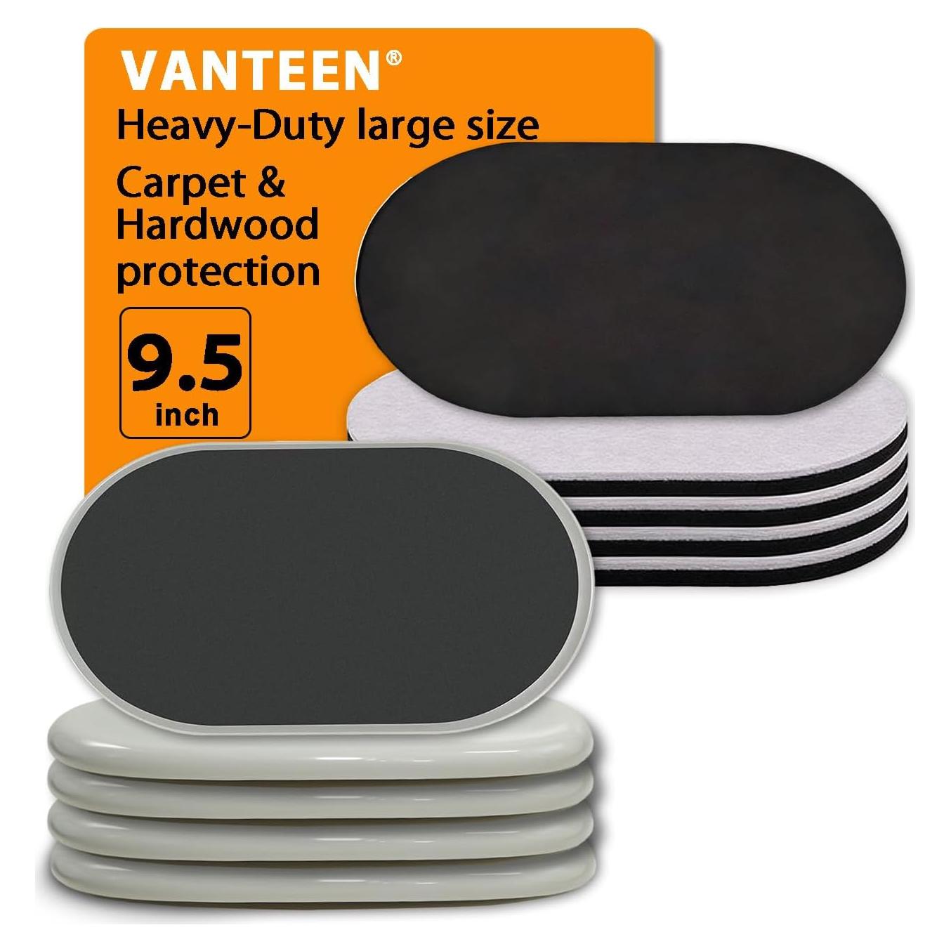 Kit de 8 Deslizadores de Muebles Vanteen - Fieltro y Plástico