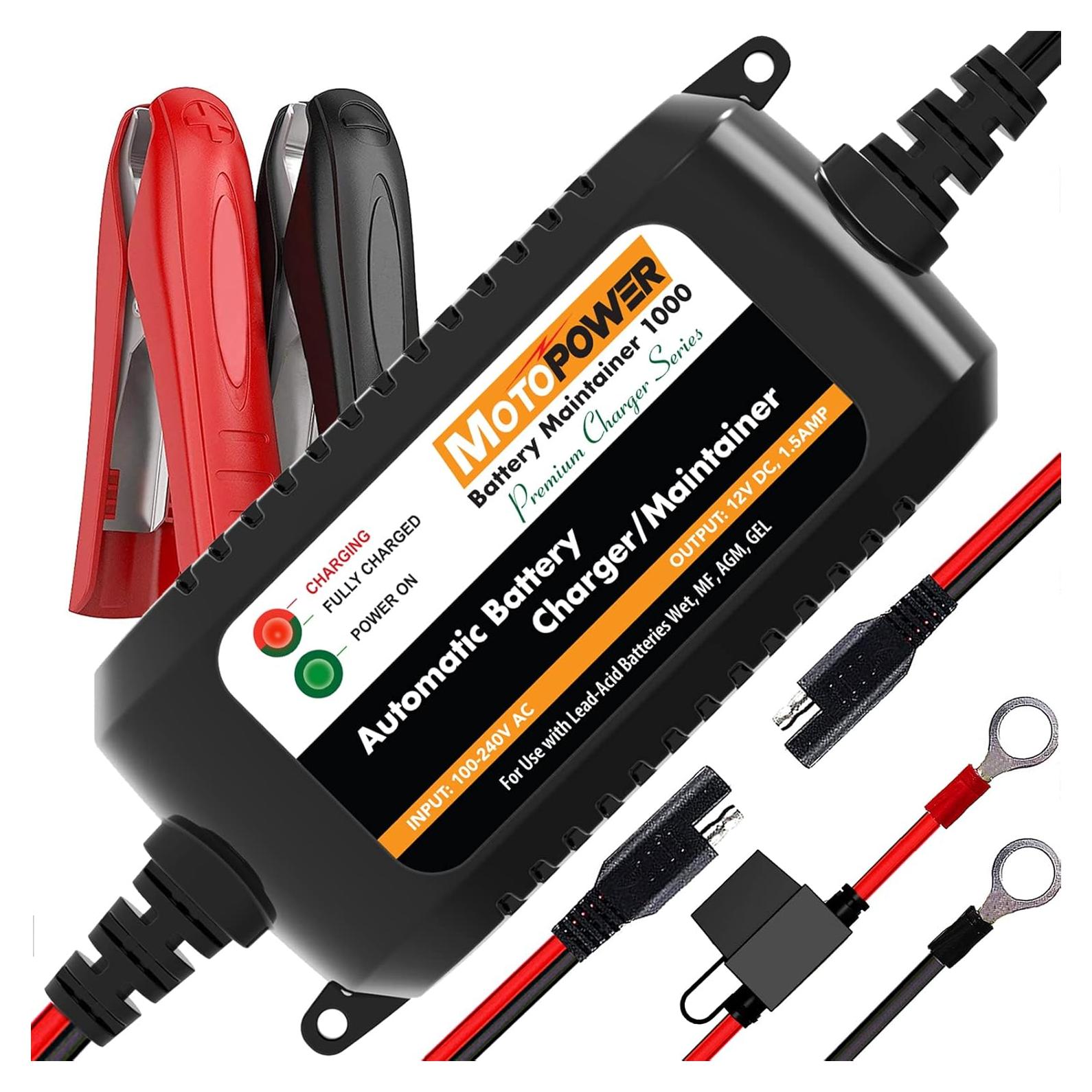Cargador Automático MOTOPOWER MP00206A 12V 1.5A para Baterías