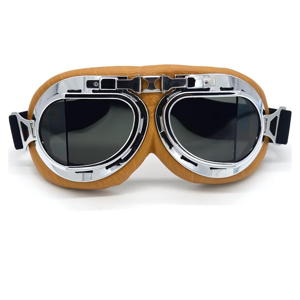 Gafas de Motocicleta Evomosa MG55 Plata Humo Antiempañantes