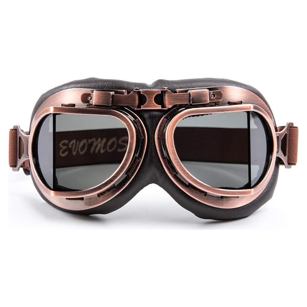 Gafas de Motocicleta Evomosa MG55 Vintage para Casco