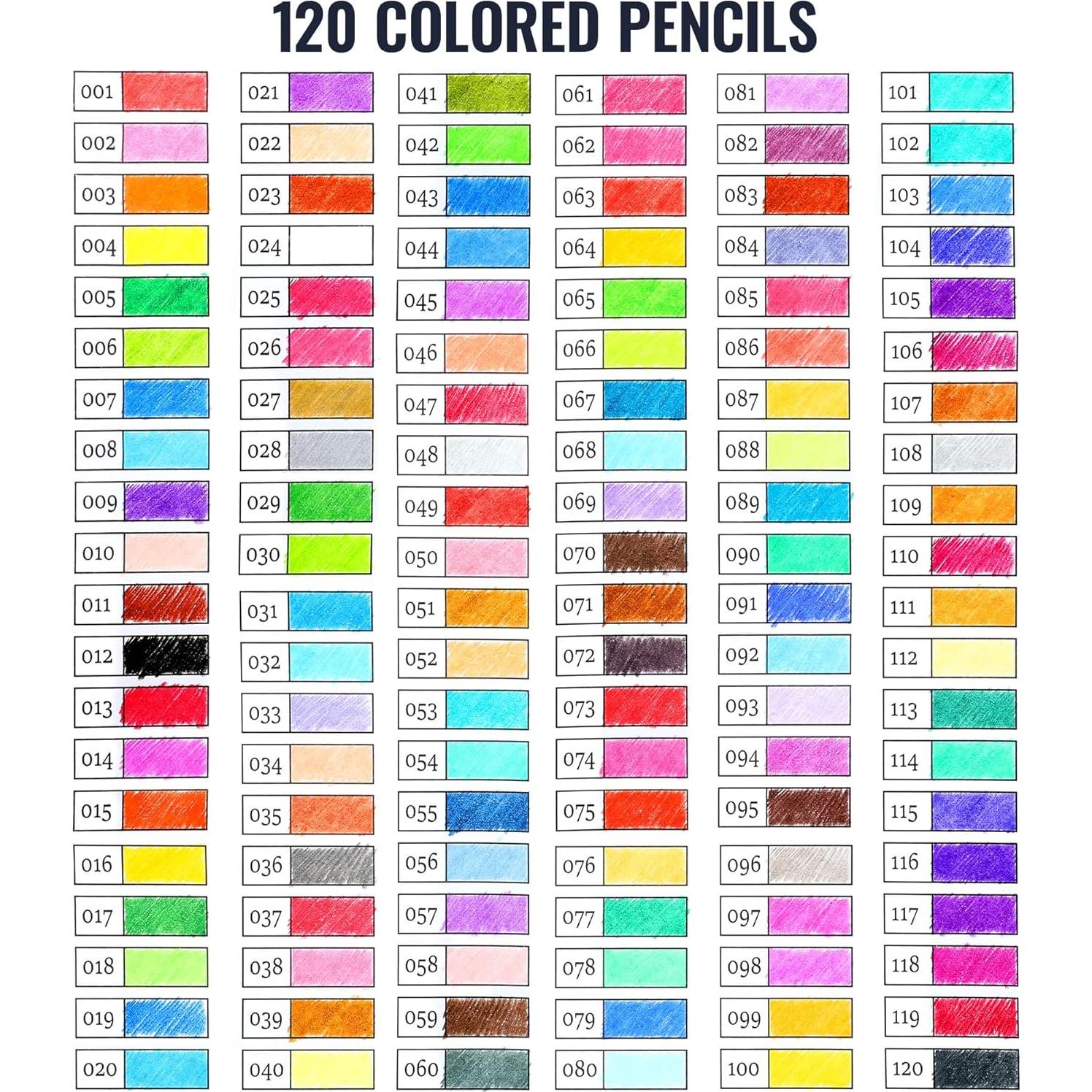 Lápices de Colores COOL BANK 120 Piezas Multicolor para Adultos