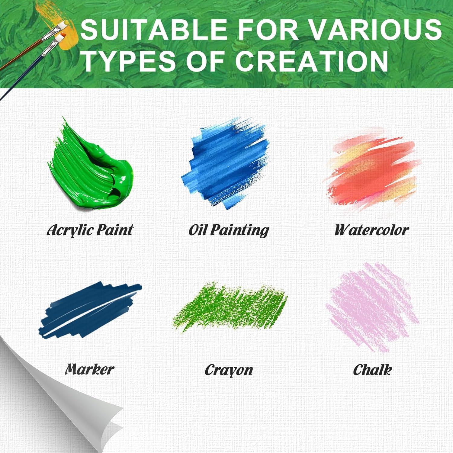 Paquete de 12 Lienzos en Blanco 28x36 cm ESRICH para Pintura