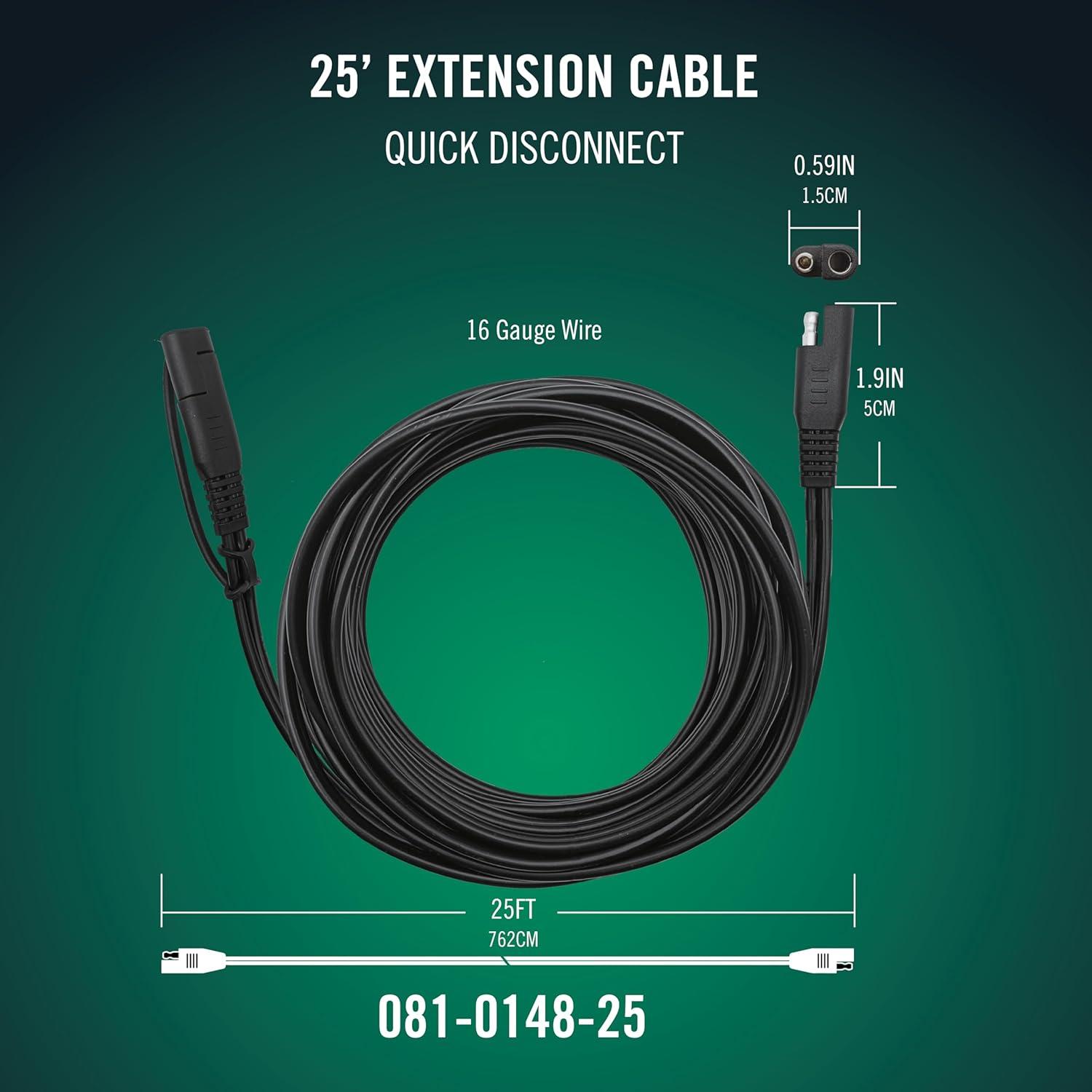 Cable de extensión Battery Tender 25 pies para cargadores