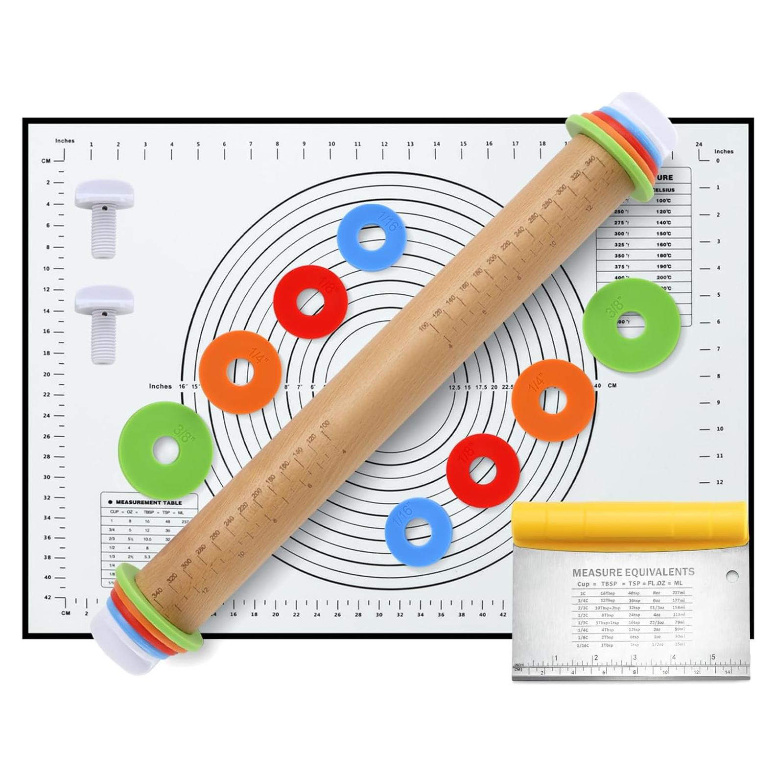 Juego de rodillos Unokit 3 piezas - Rodillo de madera 44.5 cm