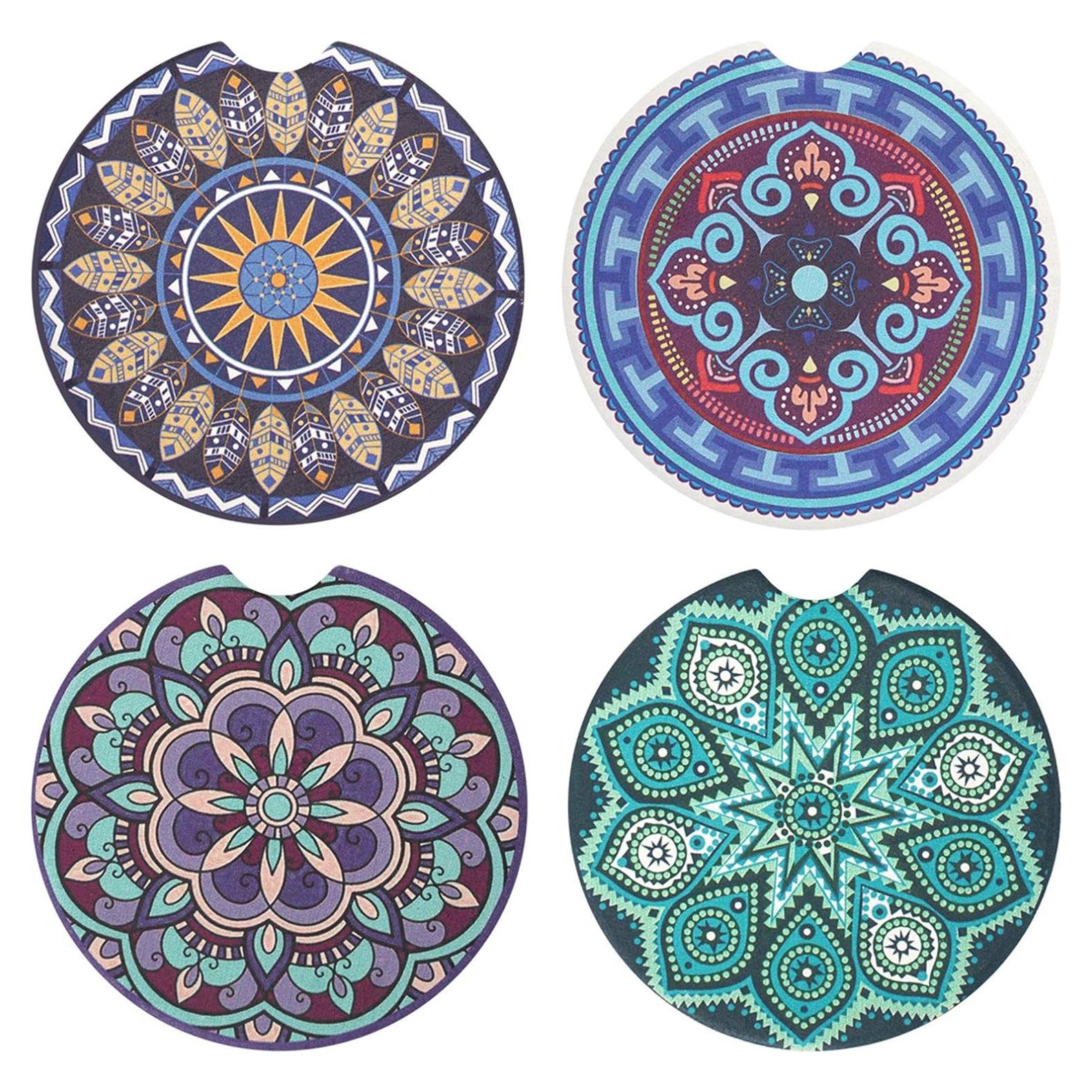 Posavasos de Cerámica Vaincre para Coche - 4 Piezas 6.5 cm