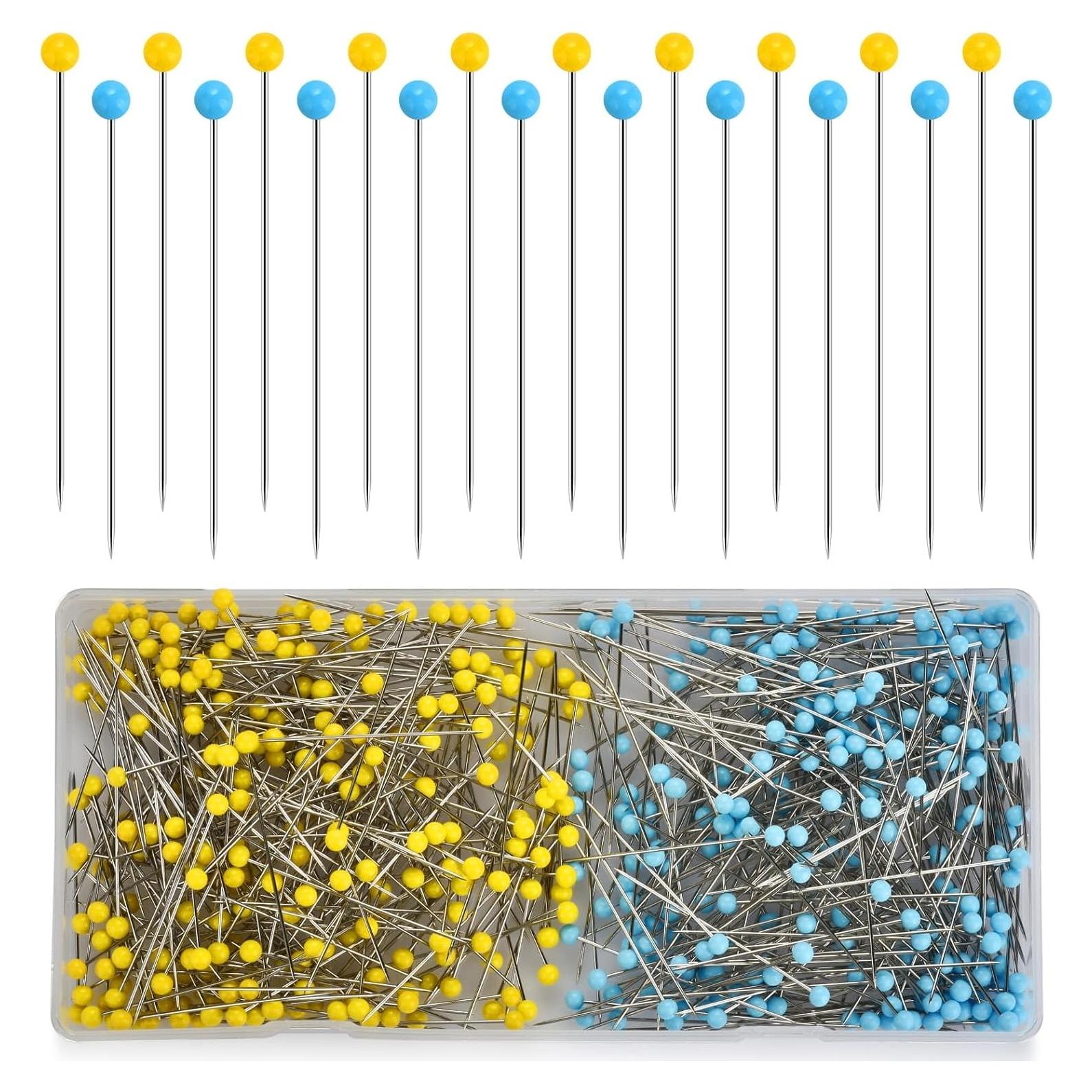 500 Alfileres Rectos GXLWJXWLV con Cabeza de Vidrio 4.45cm