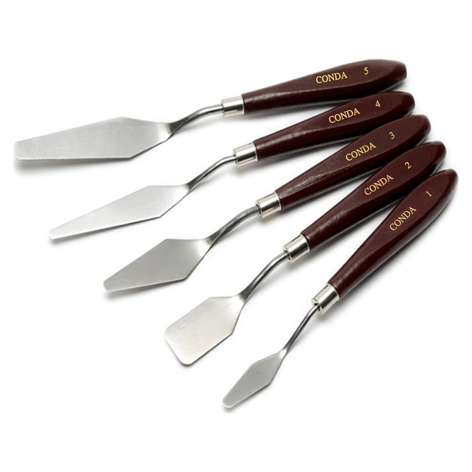 Espátula de Paleta de Pintura CONDA 5 Piezas Acero Inoxidable