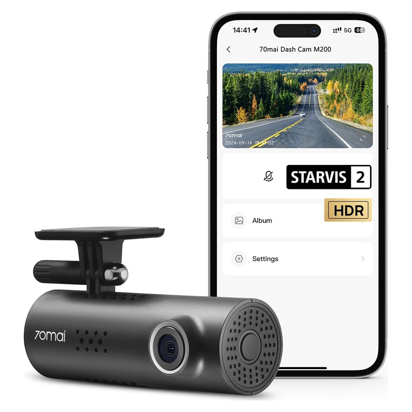 Cámara de tablero 70mai FHD 1080P con WiFi y G-Sensor