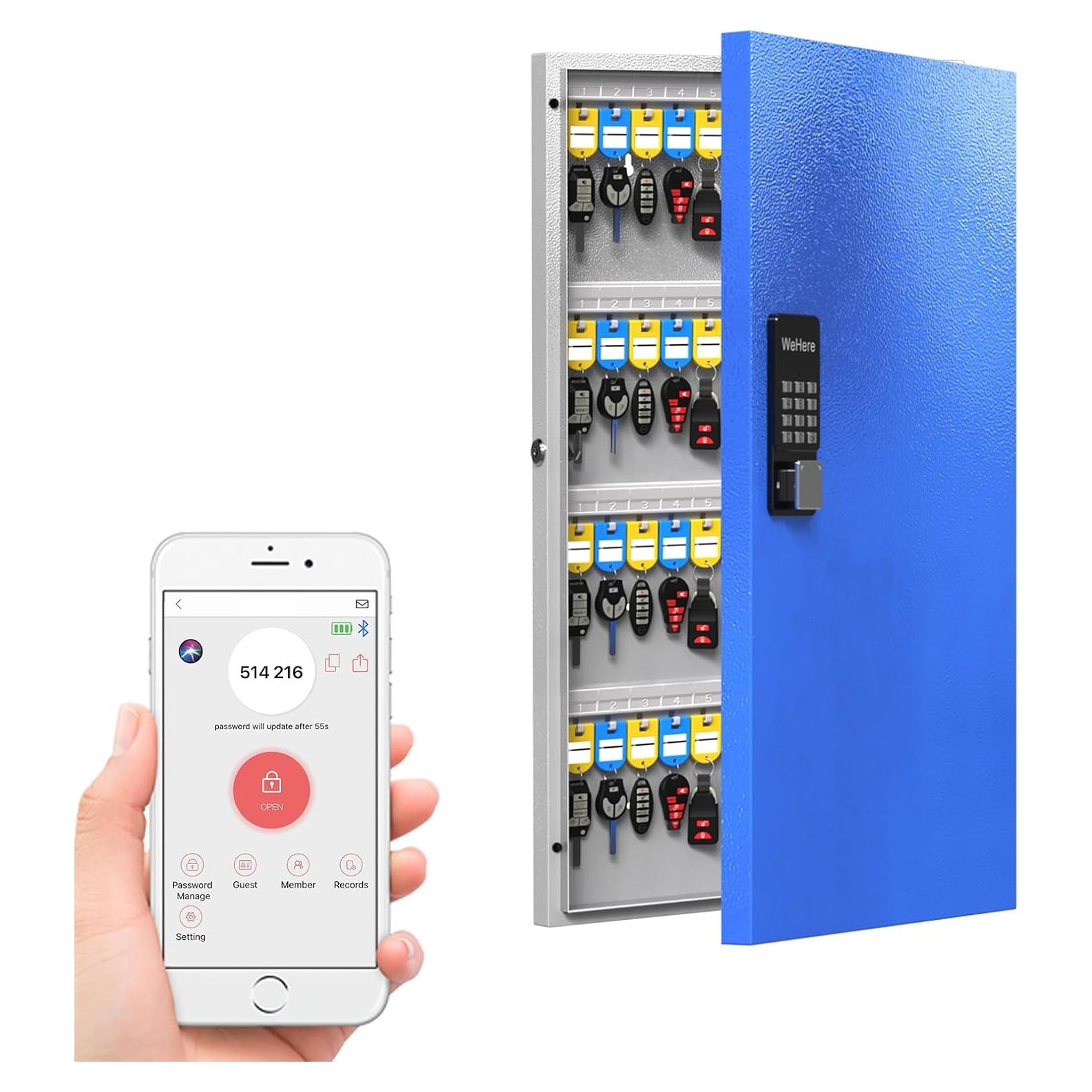 Caja de Llaves WeHere 96 Claves Montada en Pared Bluetooth