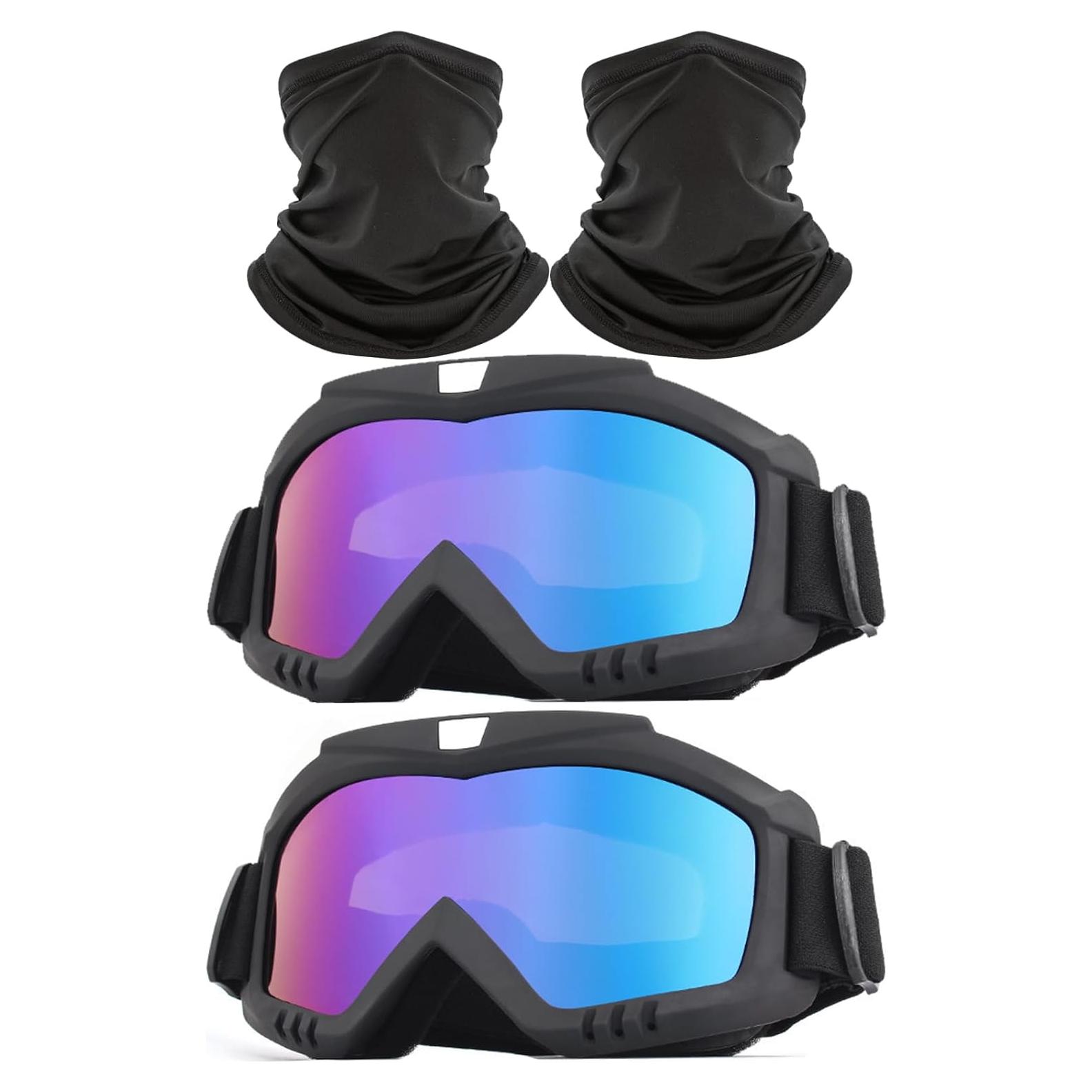 Gafas de Motocross Immoono con Bufanda y Lentes Coloridos