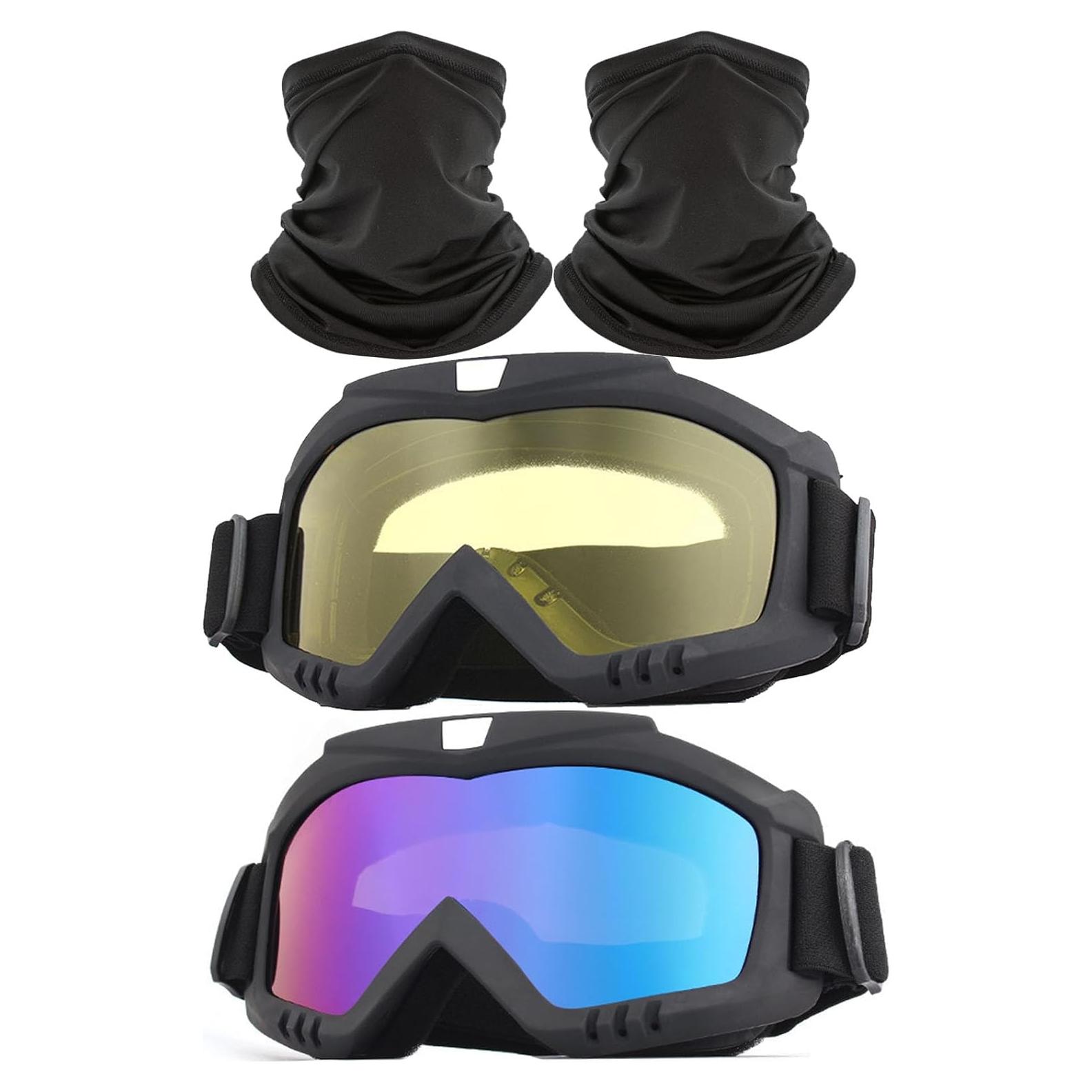 Gafas de motocross Immoono con bufanda y lentes intercambiables