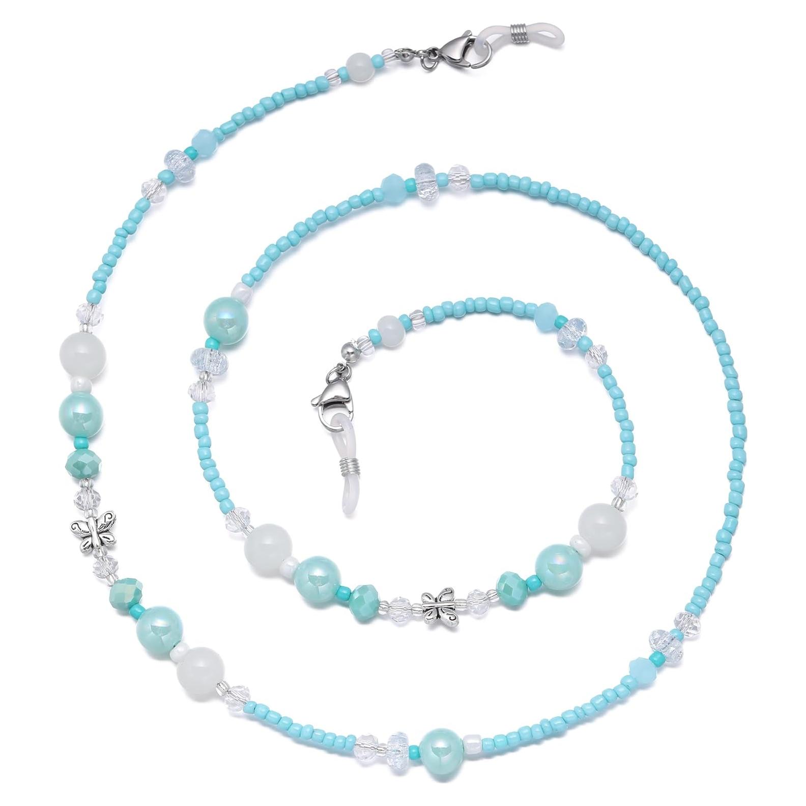 Cadena de Gafas Estilosa para Mujeres - Perlas Ajustables 72 cm