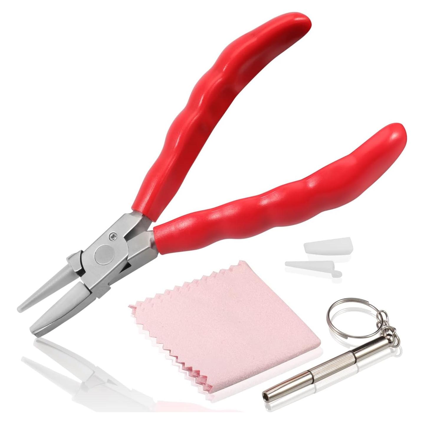 Pinzas de media ronda LEONTOOL 15,24 cm con destornillador