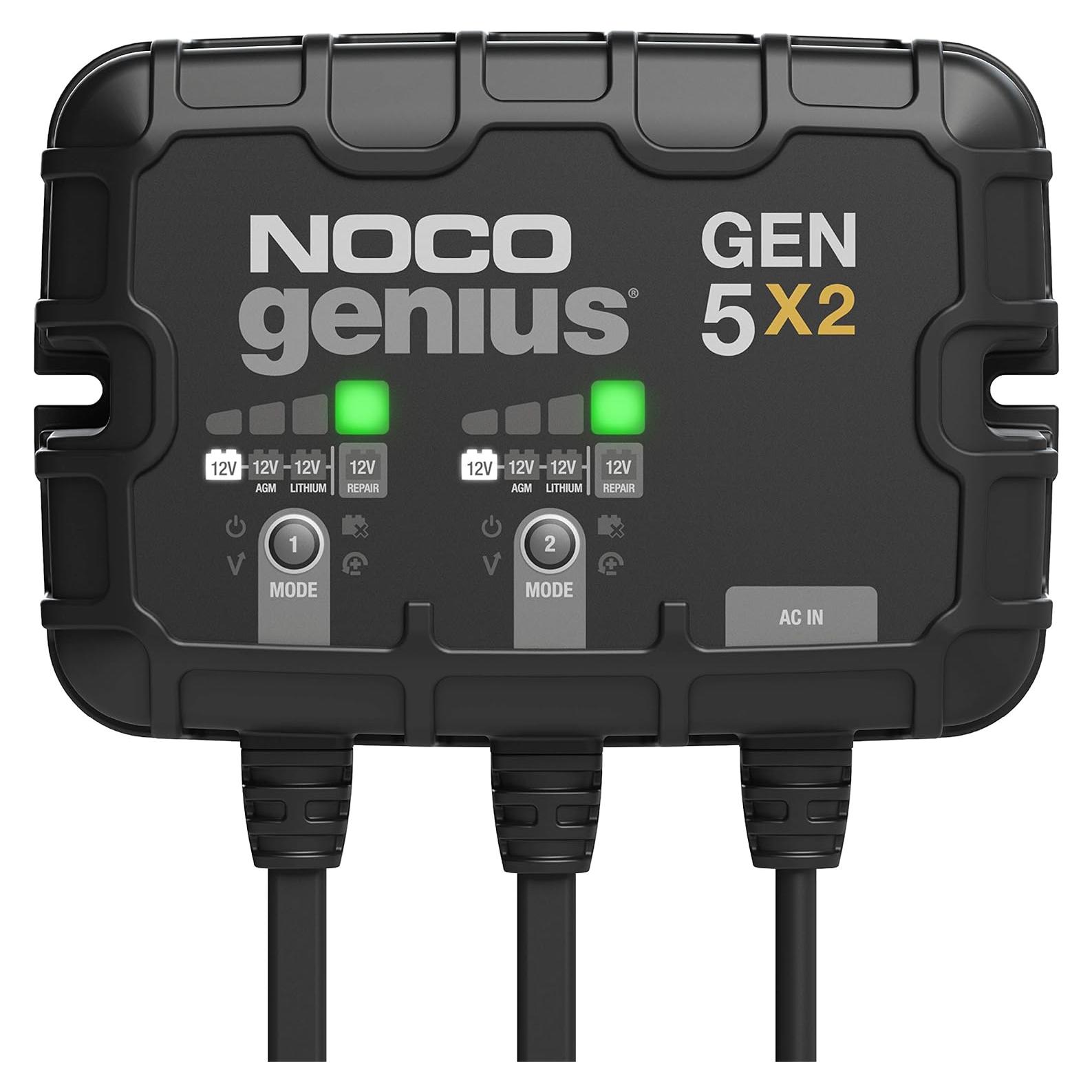 Cargador de Baterías NOCO GEN5X2 10A 2 Bancos a Prueba de Agua