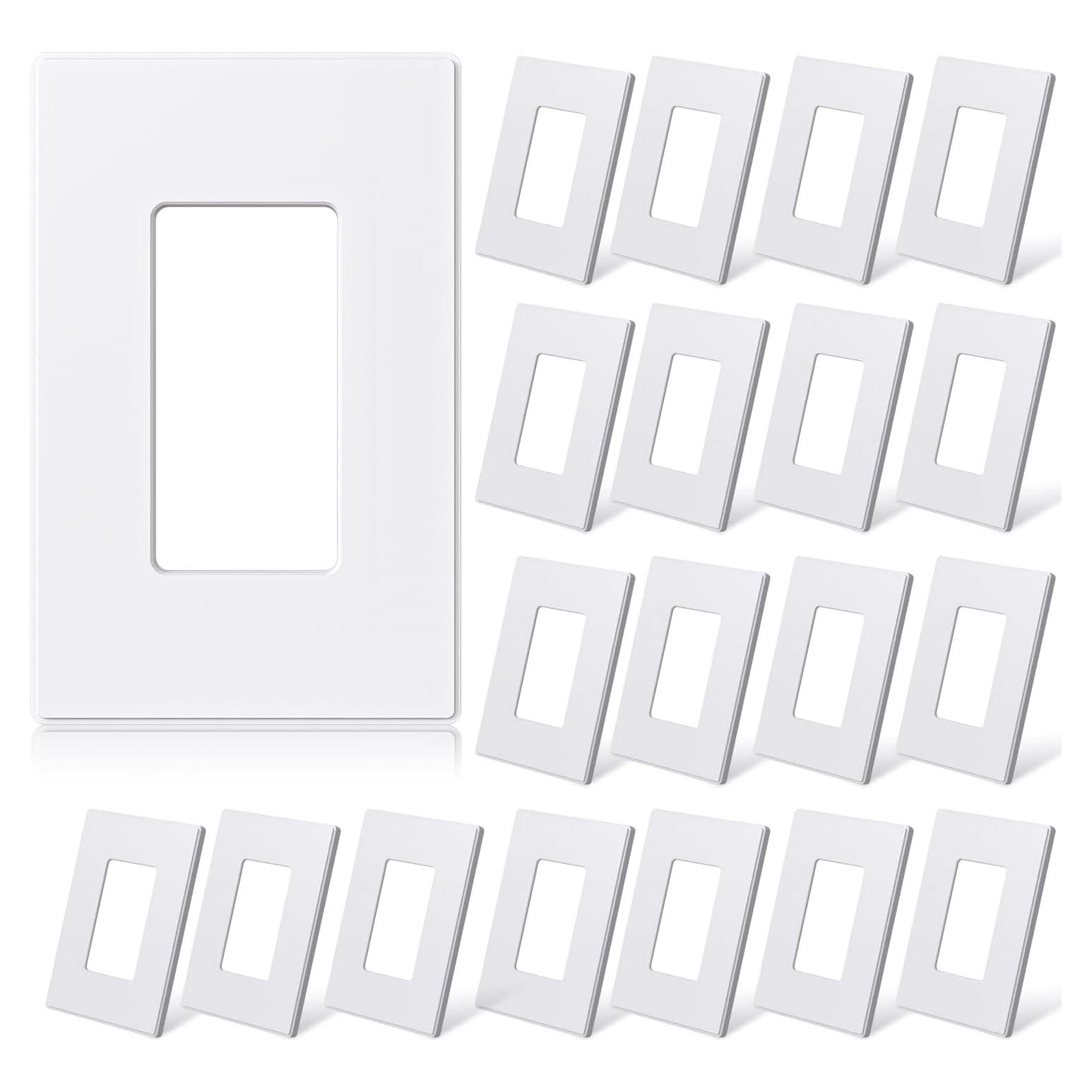 Placas de Pared Decorativas Sin Tornillos ELEGRP 1 Gang 20 Unidades